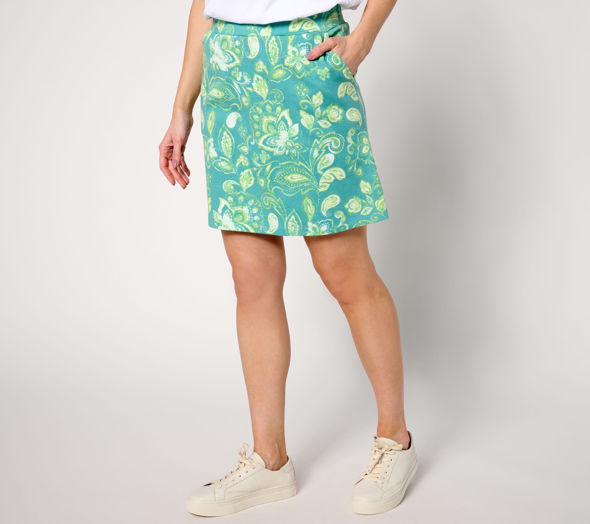 Belle by Kim Gravel Perfect Pique Paisley Punch Skort