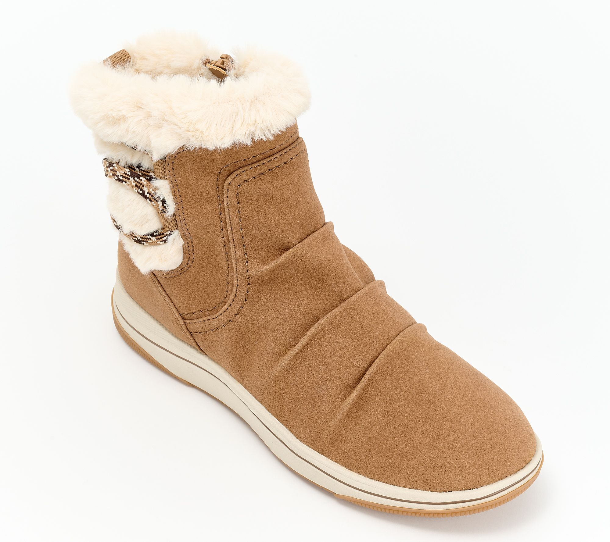 Clarks Cloudsteppers Faux Fur Ankle Boots - Breeze Cozy