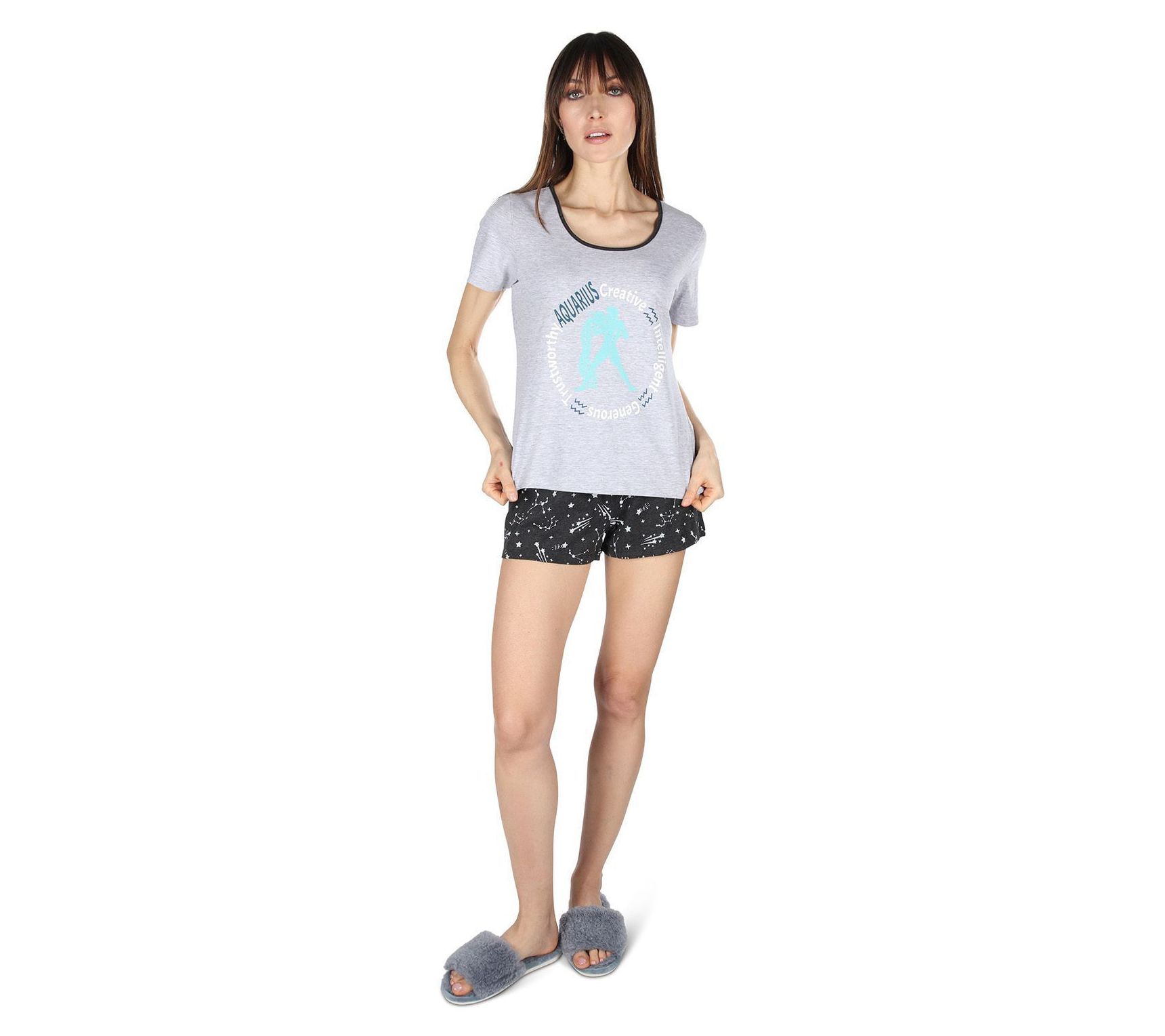 Memoi Zodiac T-Shirt & Short Pajama Set