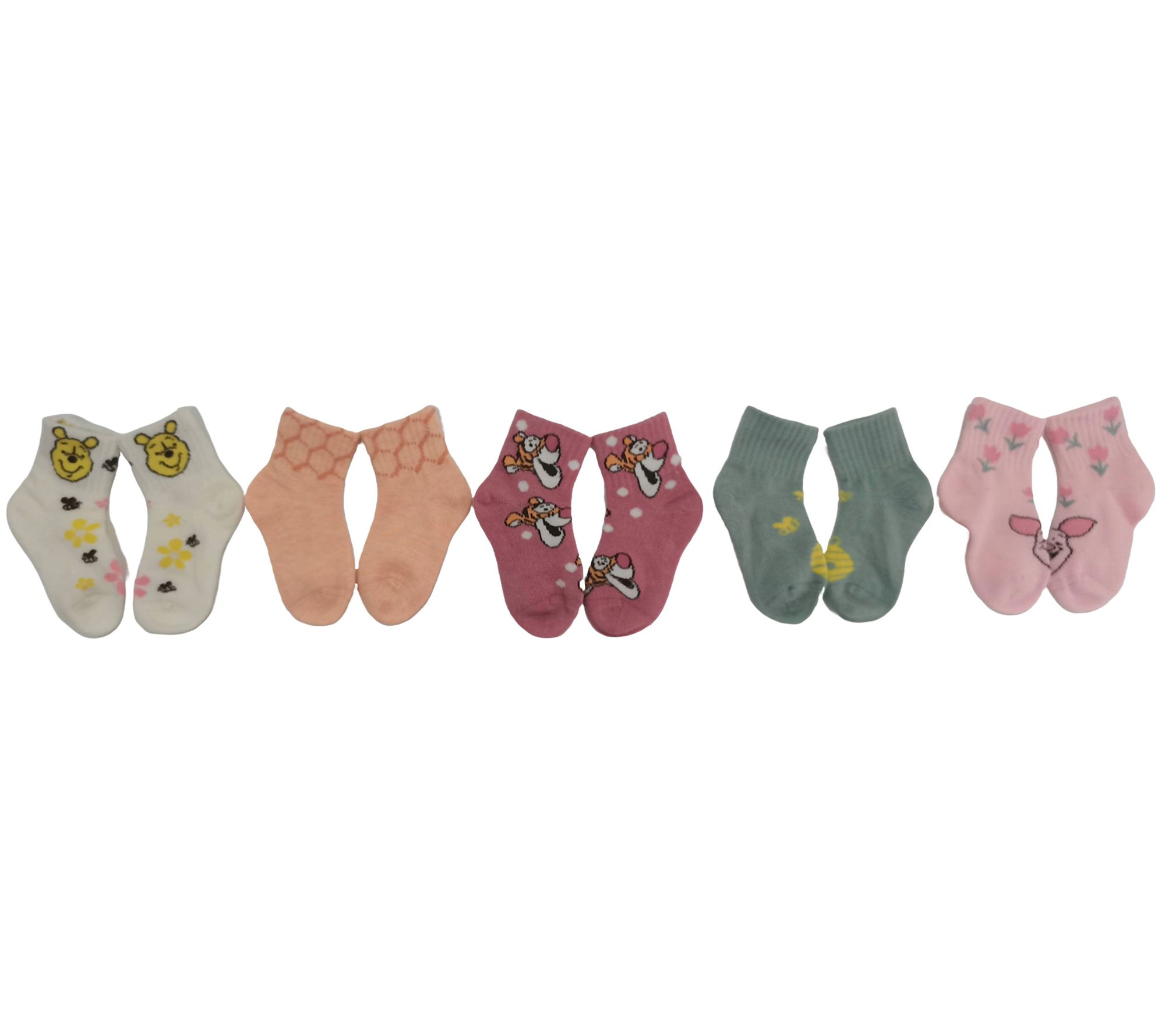 Winne the Pooh Toddlers' Crew Sock Set - 5 Pair