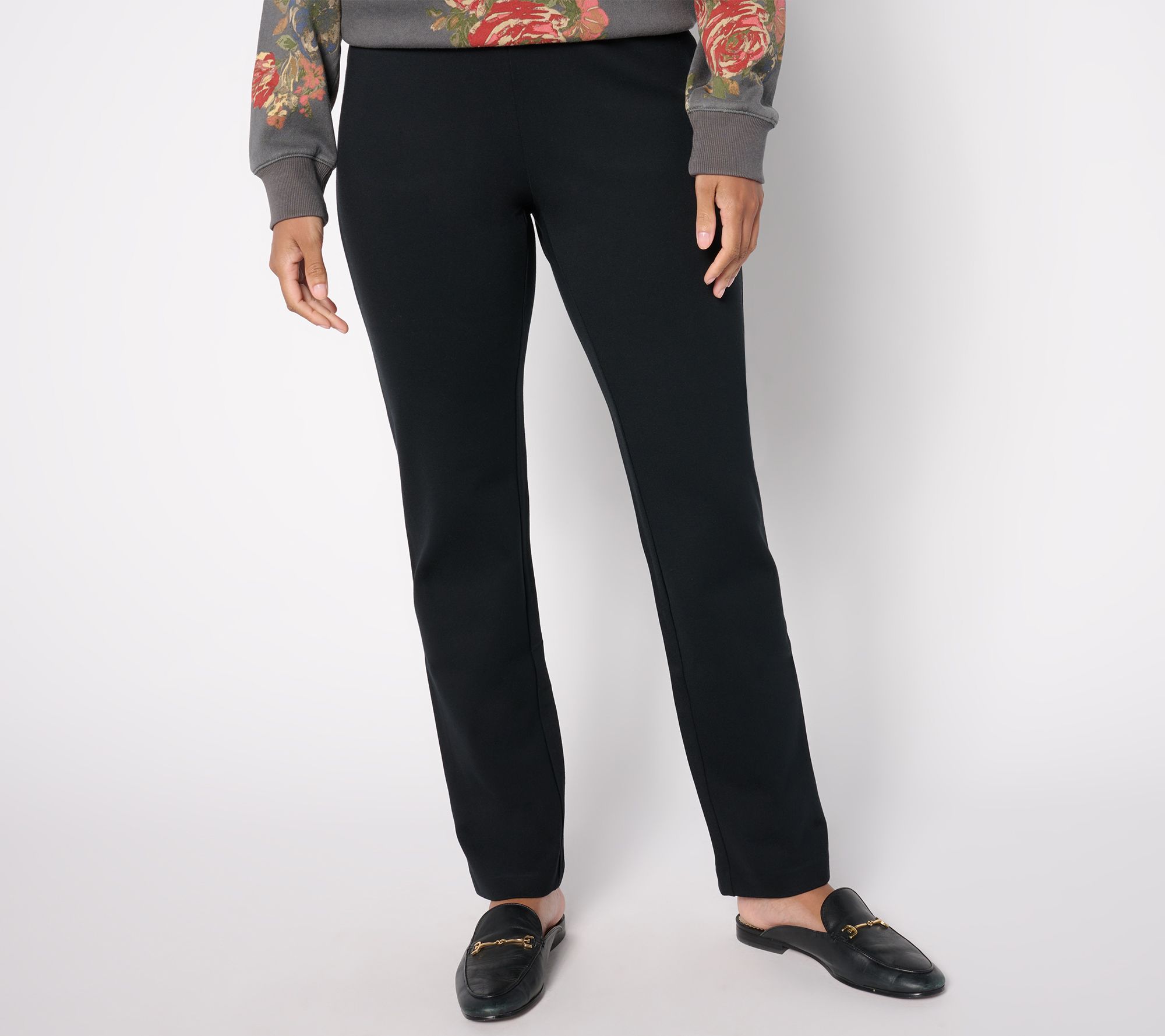 Coldwater Creek Petite Ponte Slim-Leg Pants
