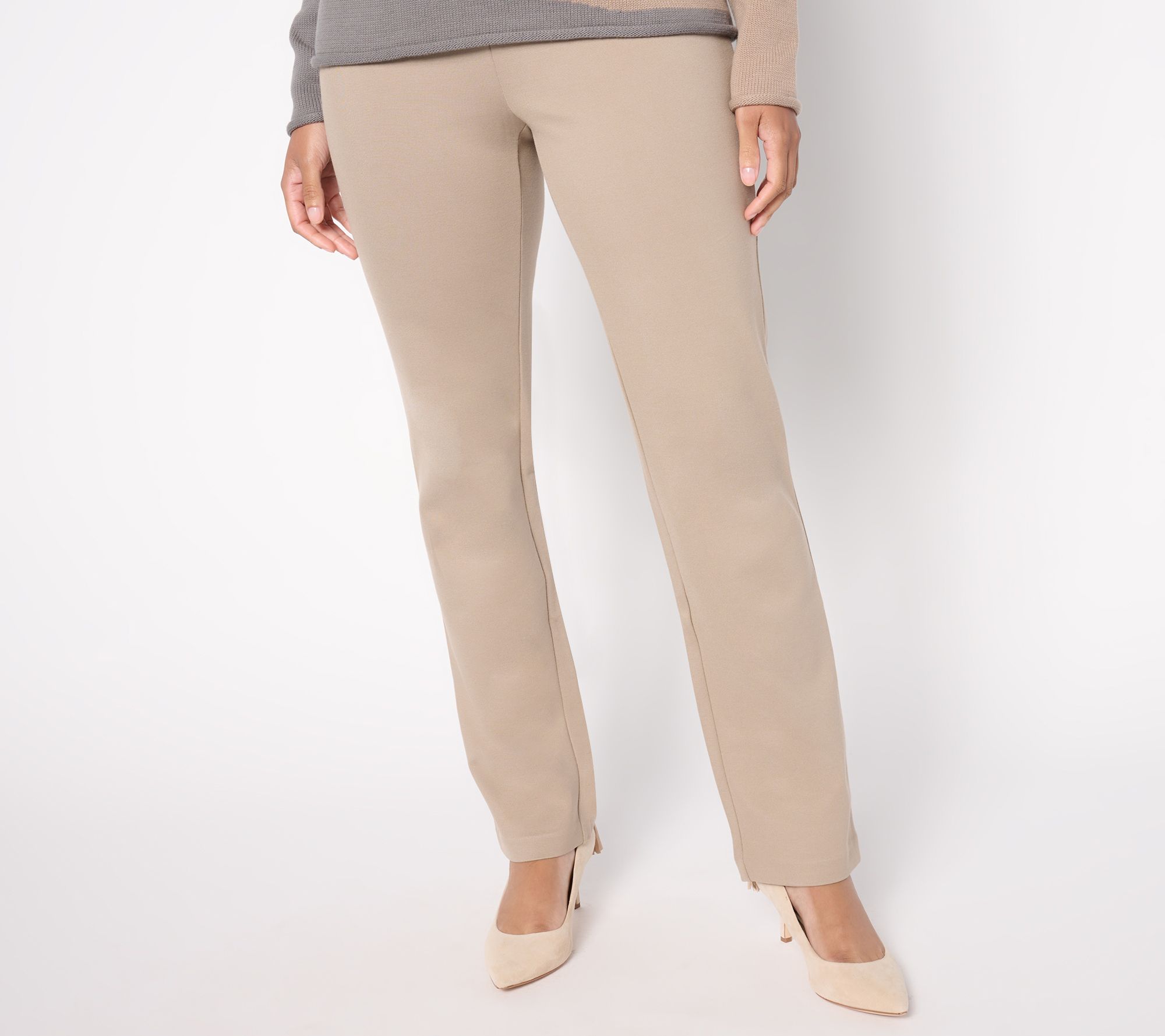 Coldwater Creek Petite Ponte Slim-Leg Pants