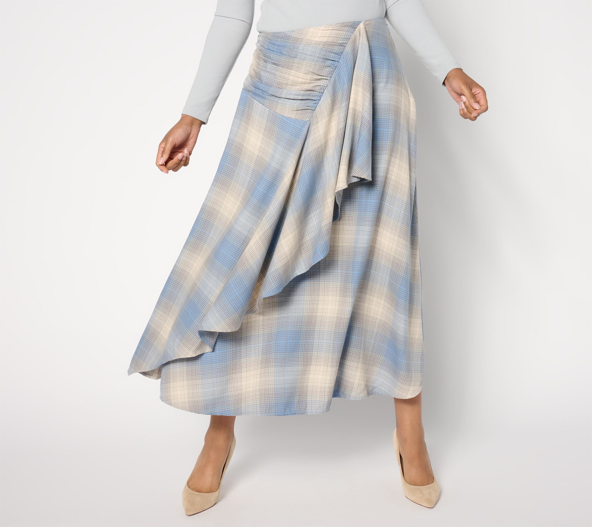 Me by Jennie Garth Ynez Woven Ankle Skirt - QVC.com