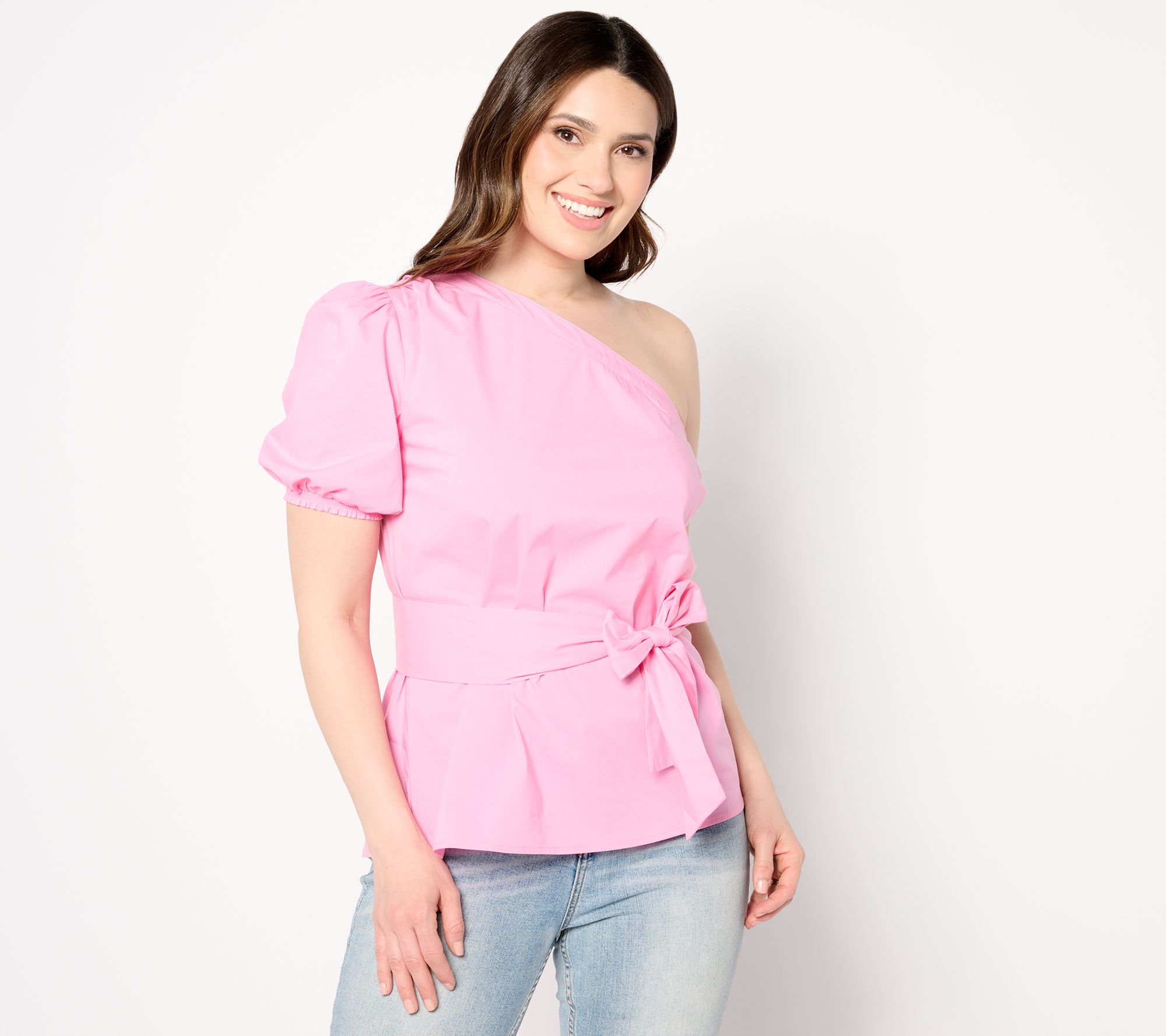 "As Is" Studio Park x Vanessa Herring One Shoulder Blouse