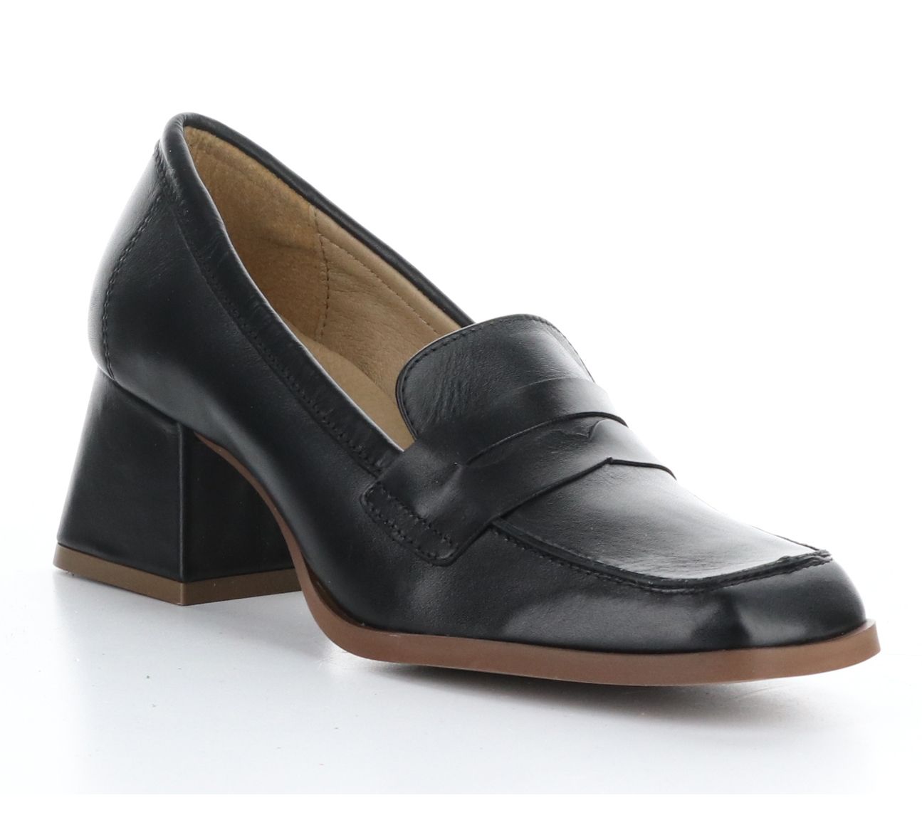 Bos. & Co. Patent Leather Heeled Loafers- Ama