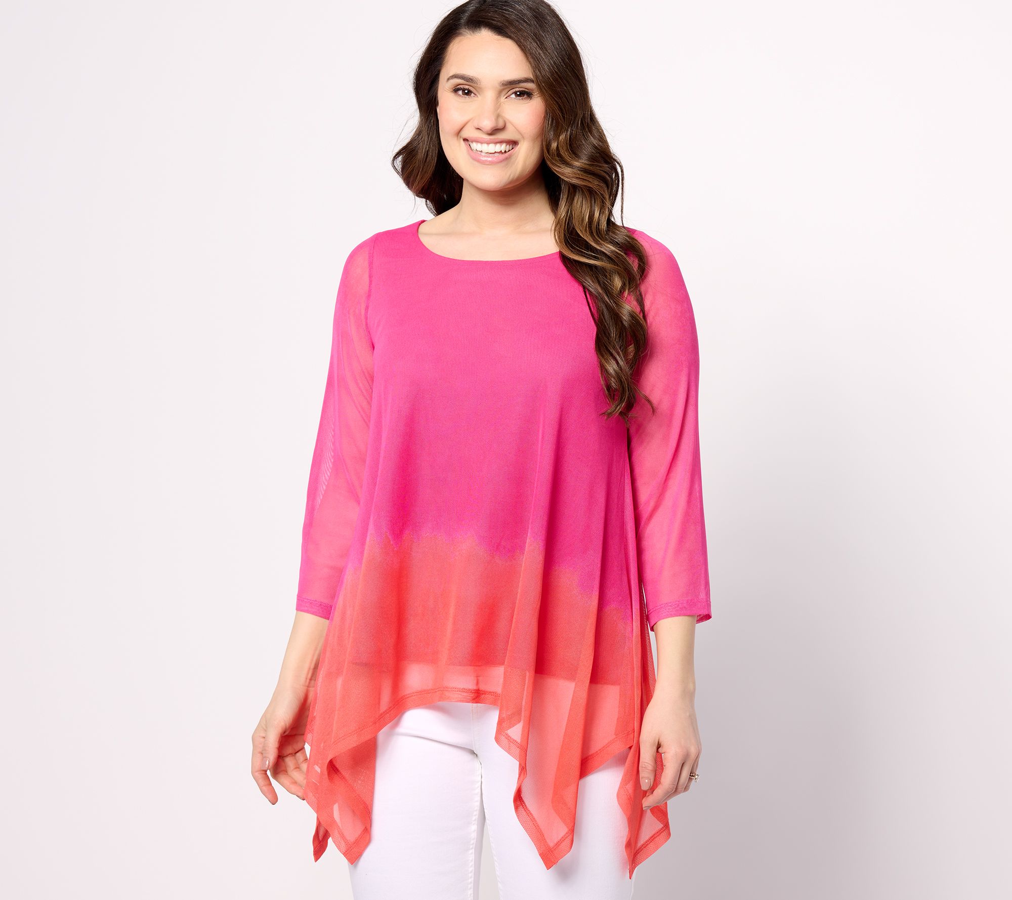 "As Is" Attitudes by Renee Triple Mesh Ombre Tunic