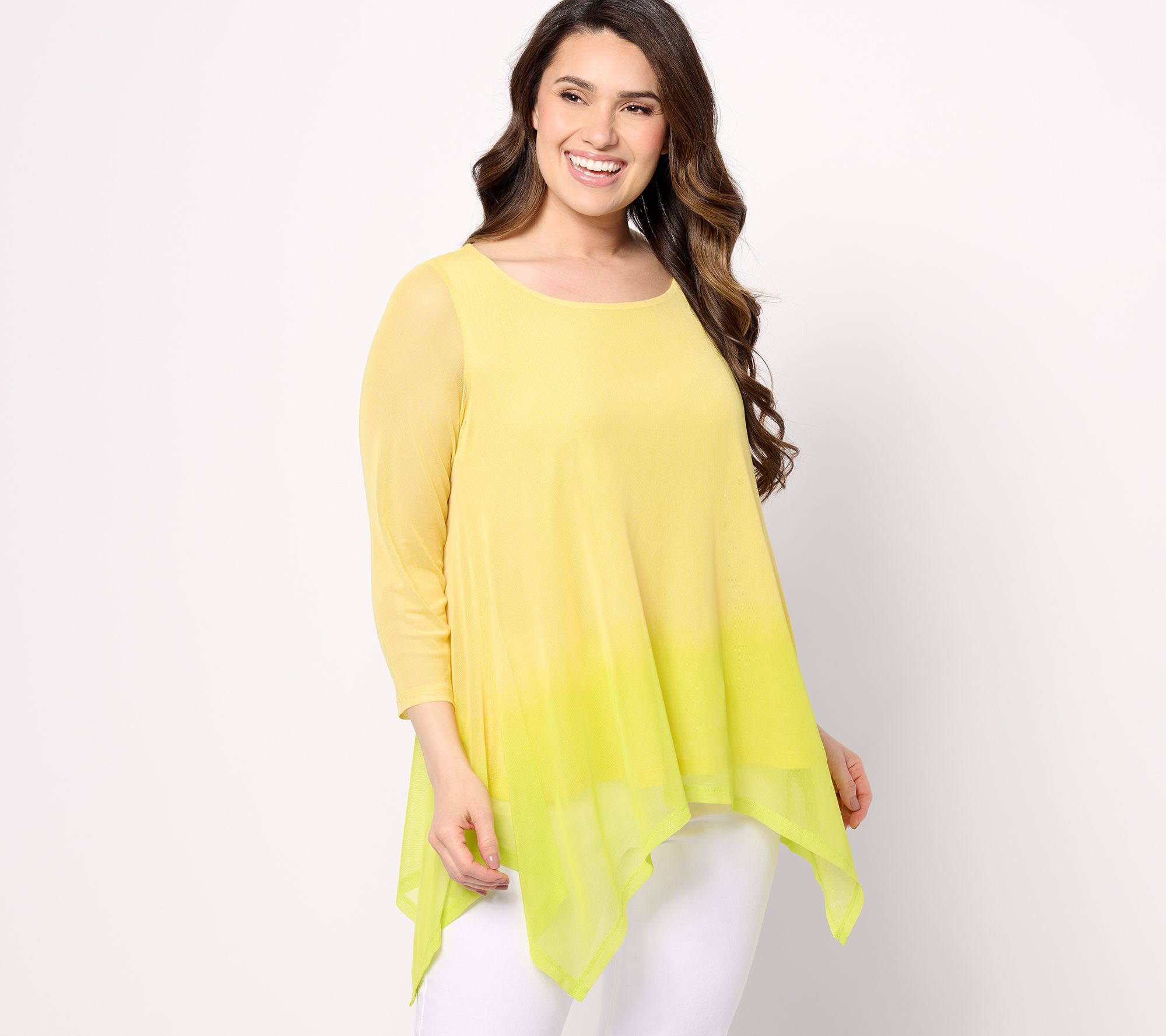 "As Is" Attitudes by Renee Triple Mesh Ombre Tunic