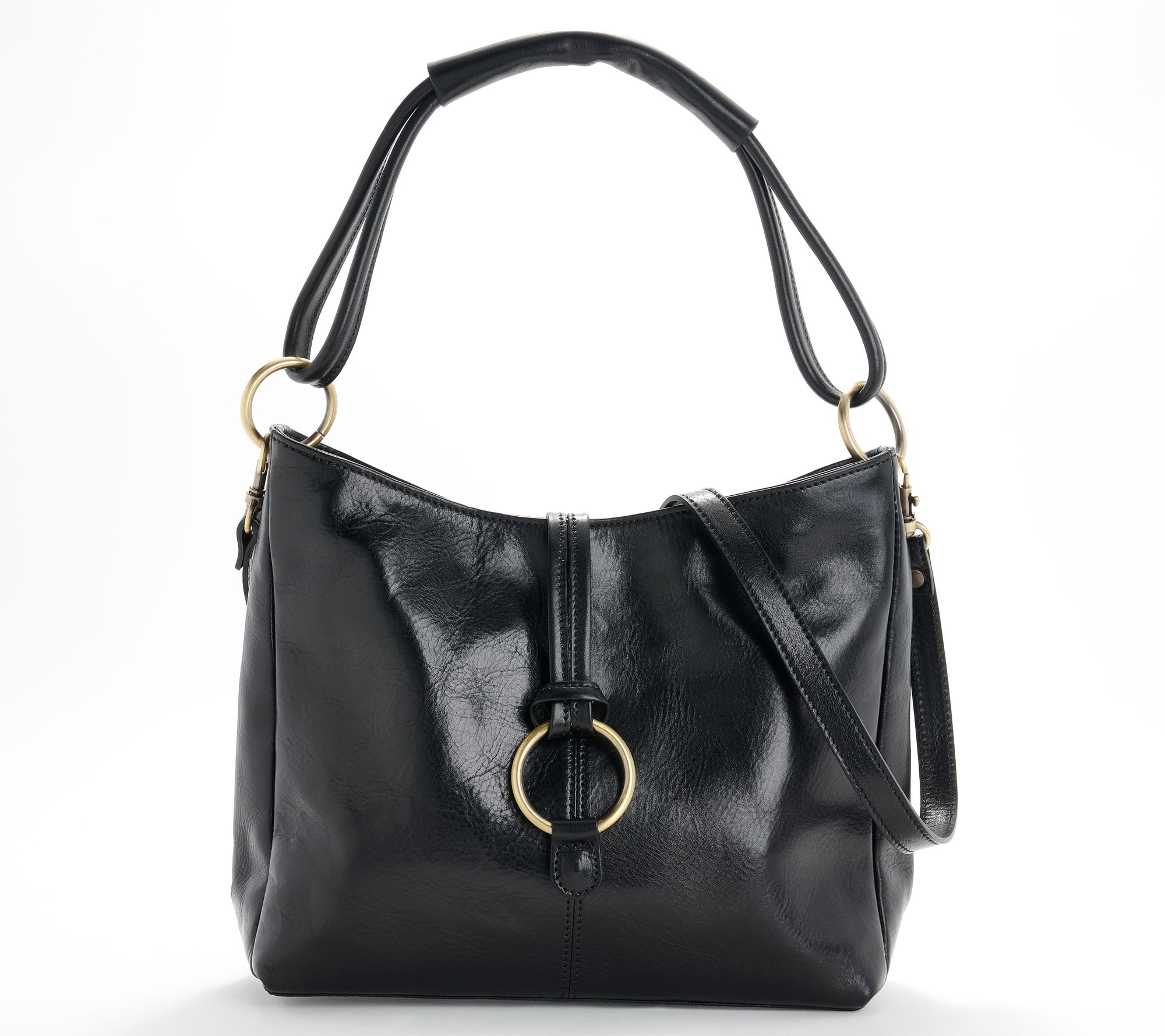 Floto Leather Tavoli Tote with Crossbody Strap