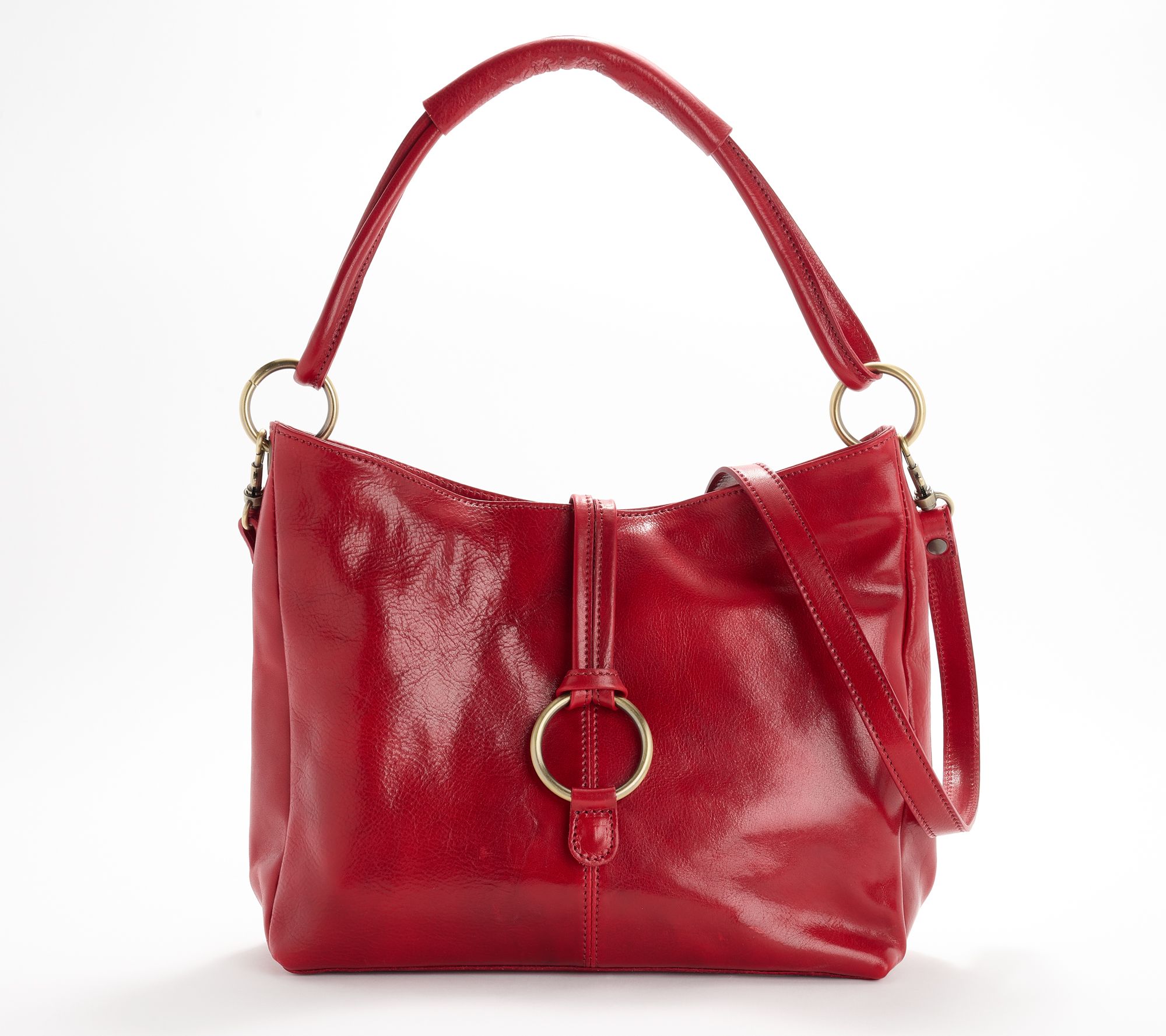 Floto Leather Tavoli Tote with Crossbody Strap