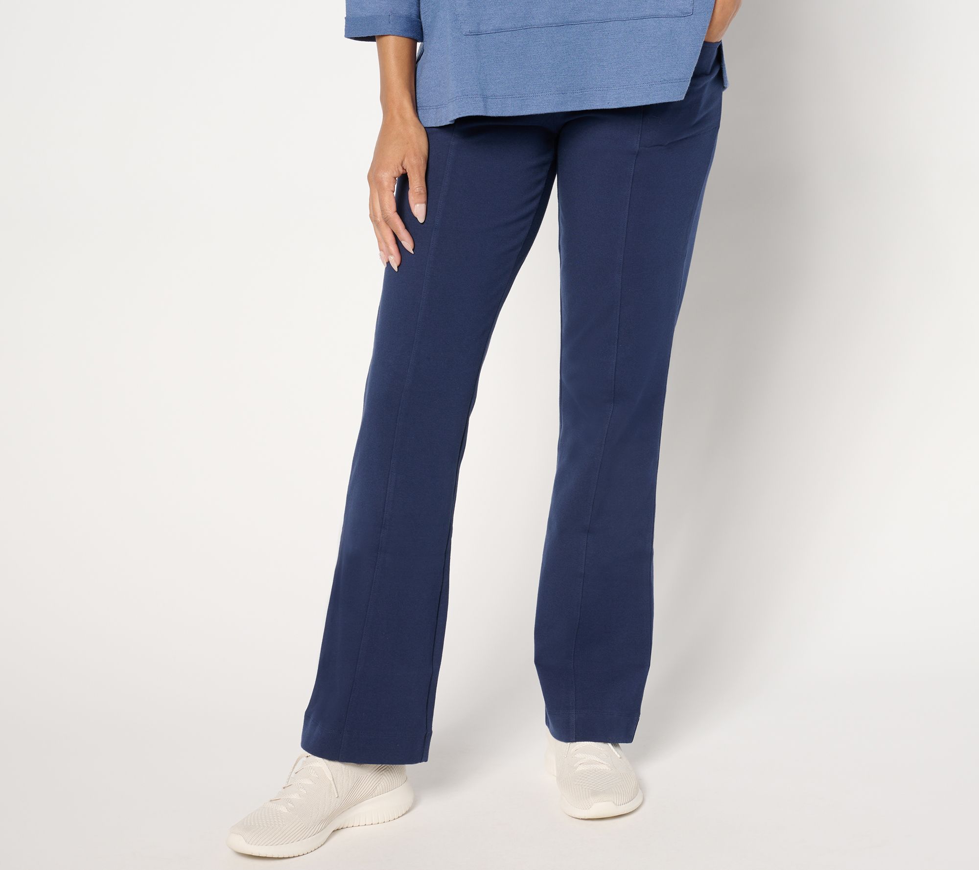 Denim & Co. Petite Duo Stretch Lightly Boot Pant