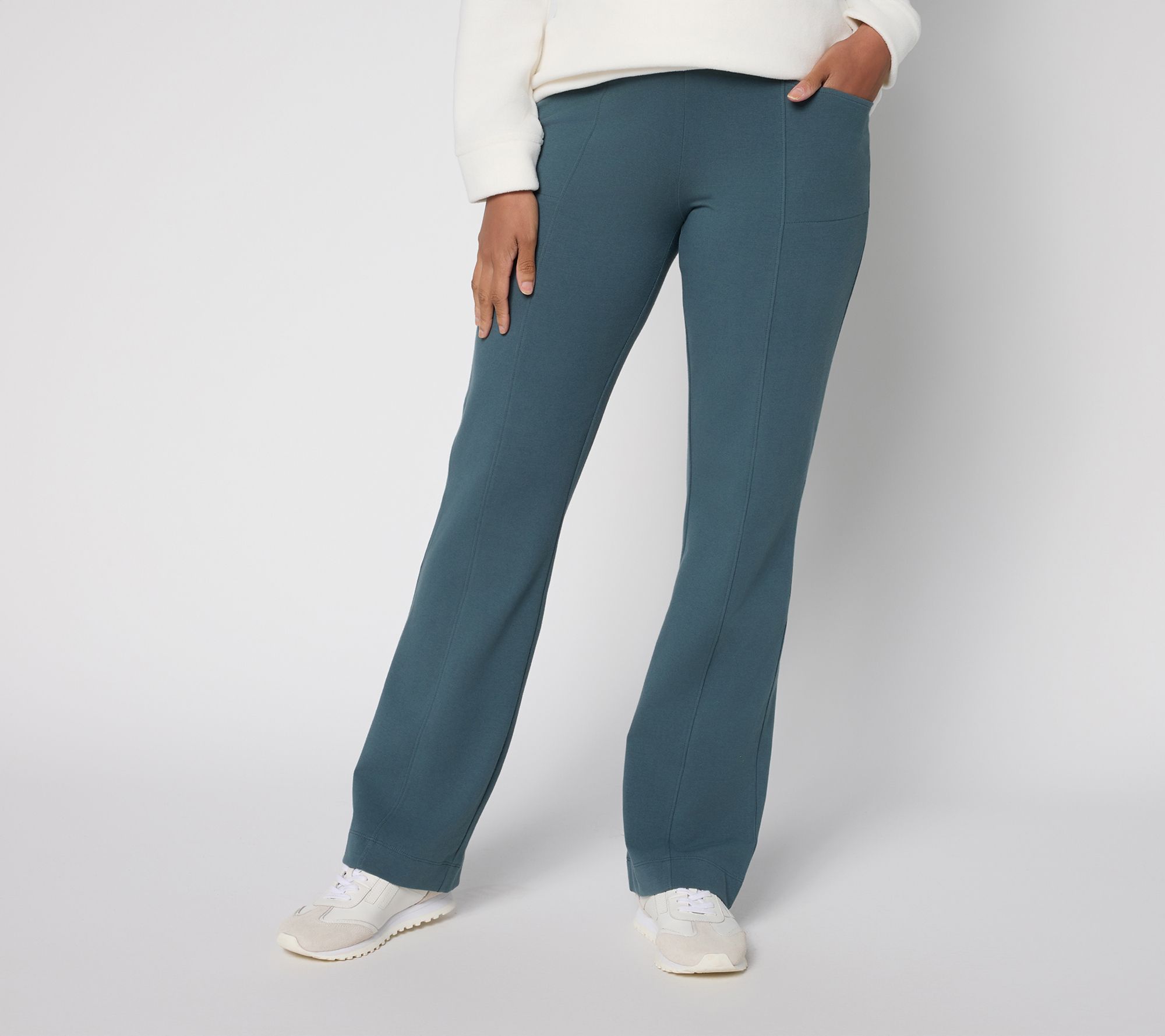Denim & Co. Petite Duo Stretch Lightly Boot Pant