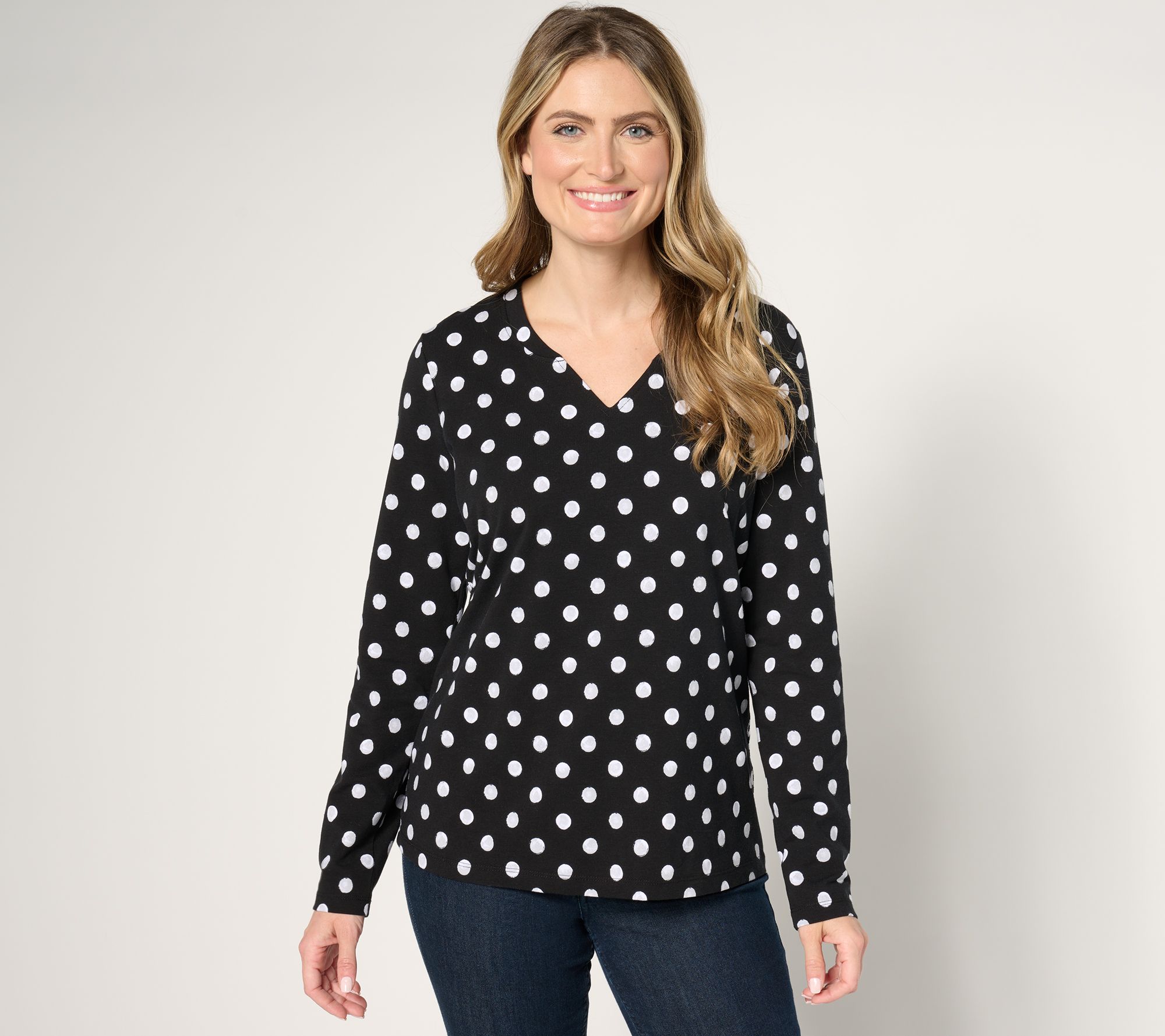 Sport savvy Mixed Print Jersey Long Sleeve Top