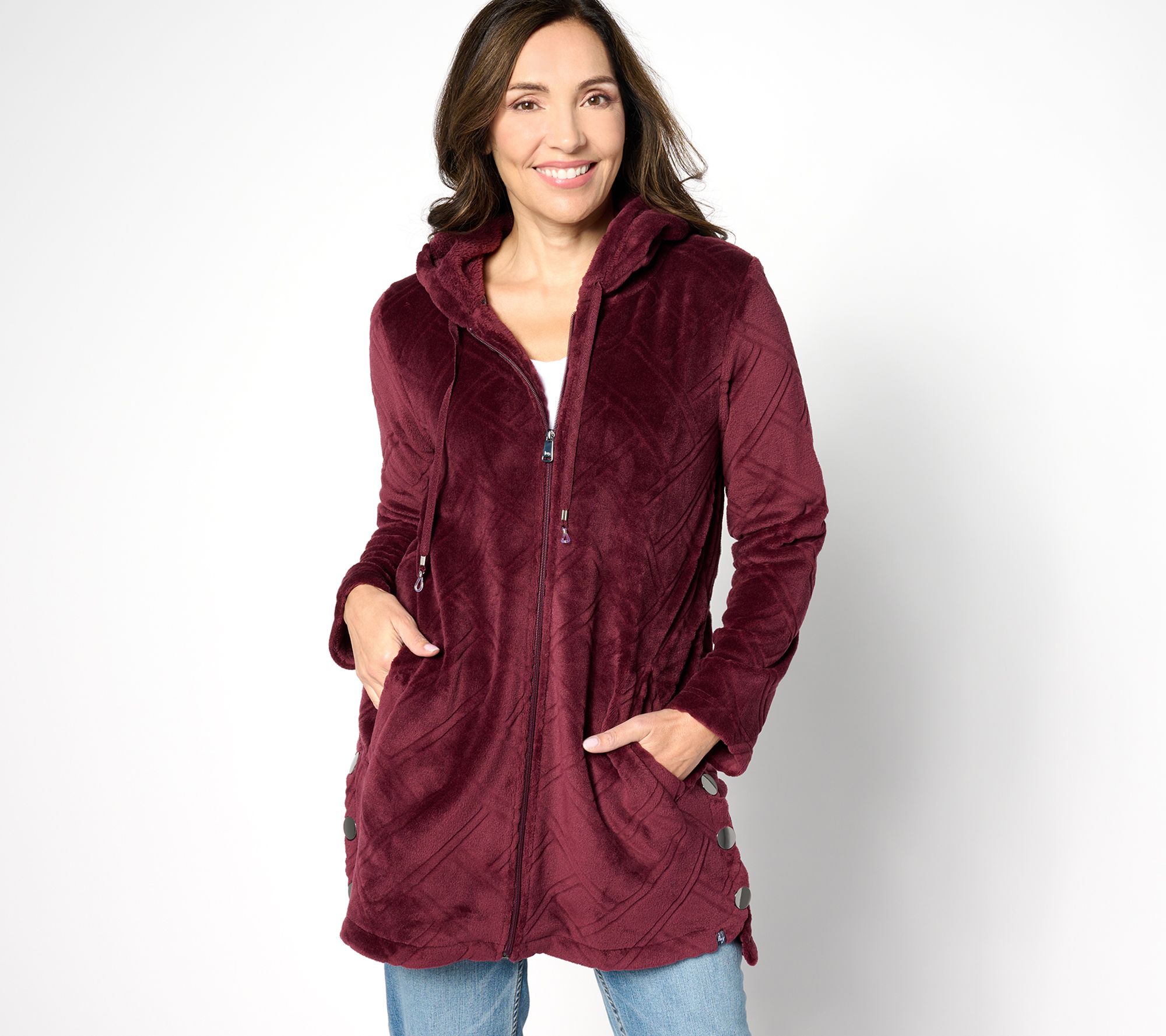 Lug Lounge Silky Plush Zip-Up Lounger - Huddle