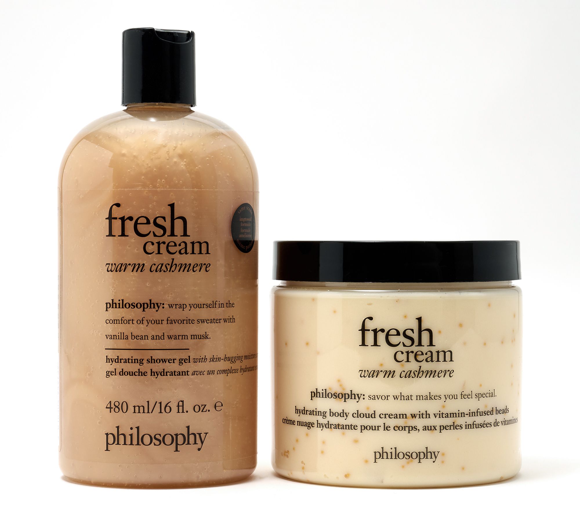 philosophy 16oz shower gel & 16oz cloud cream set