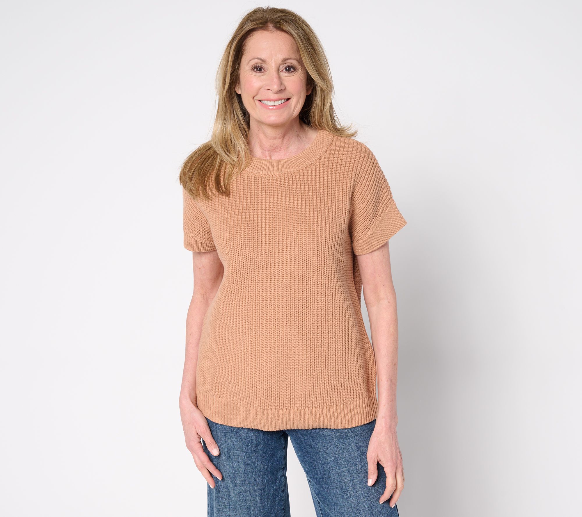 Martha Stewart Signature Knit Dolman Sleeve Cotton Sweater