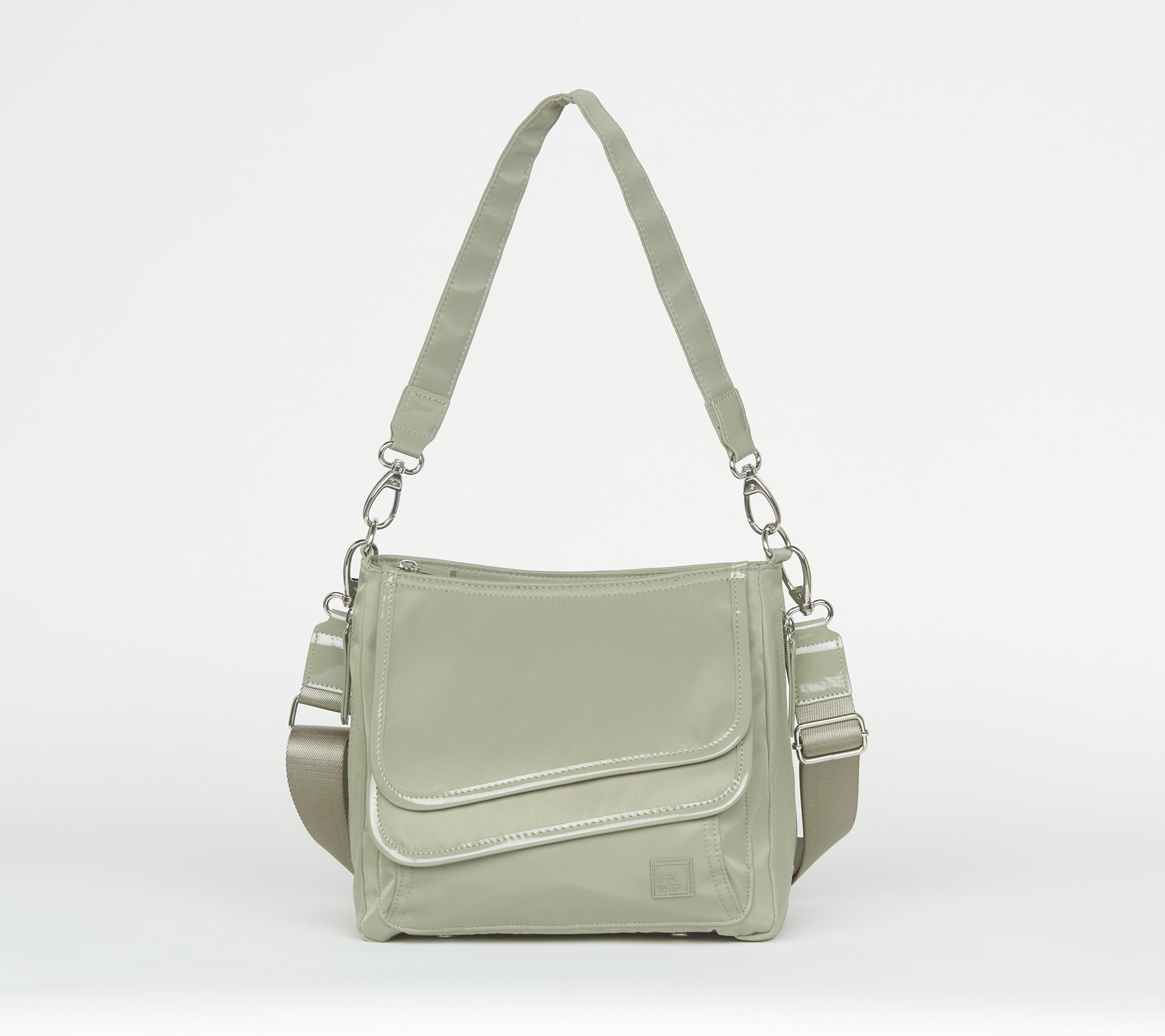 IHKWIP The Savvy Patent Trimmed Shoulder Bag w/ Crossbody Strap