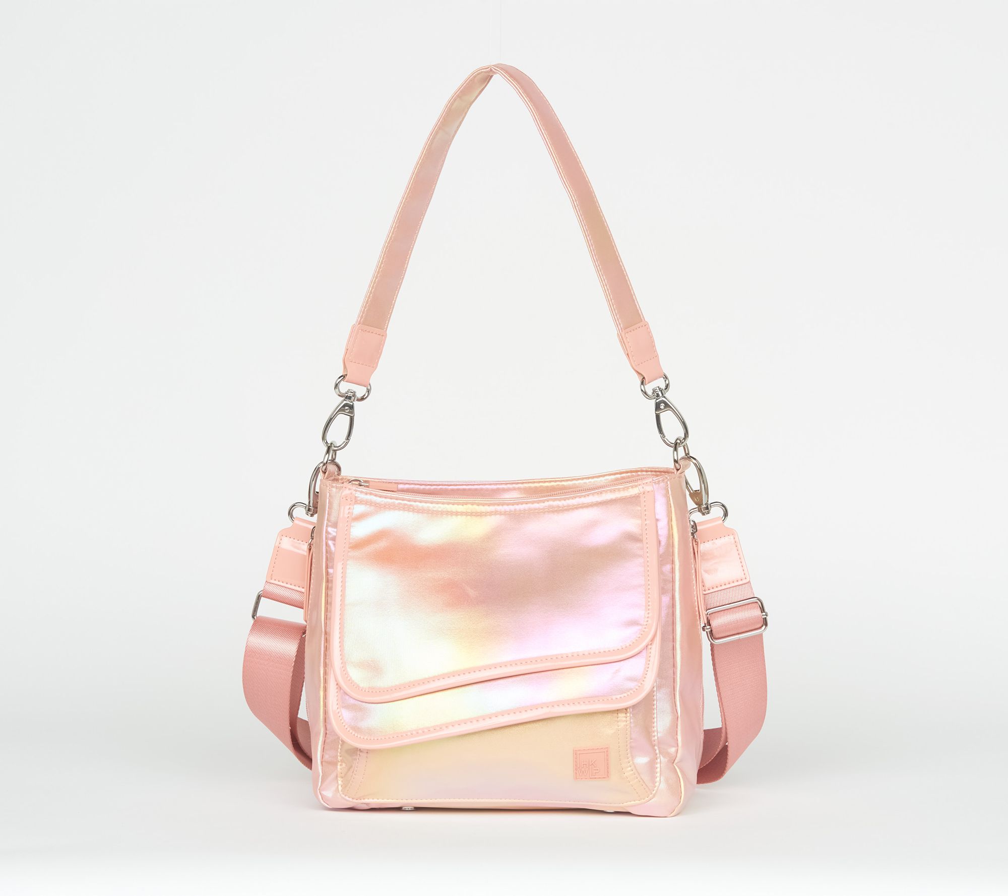 IHKWIP The Savvy Patent Trimmed Shoulder Bag w/ Crossbody Strap