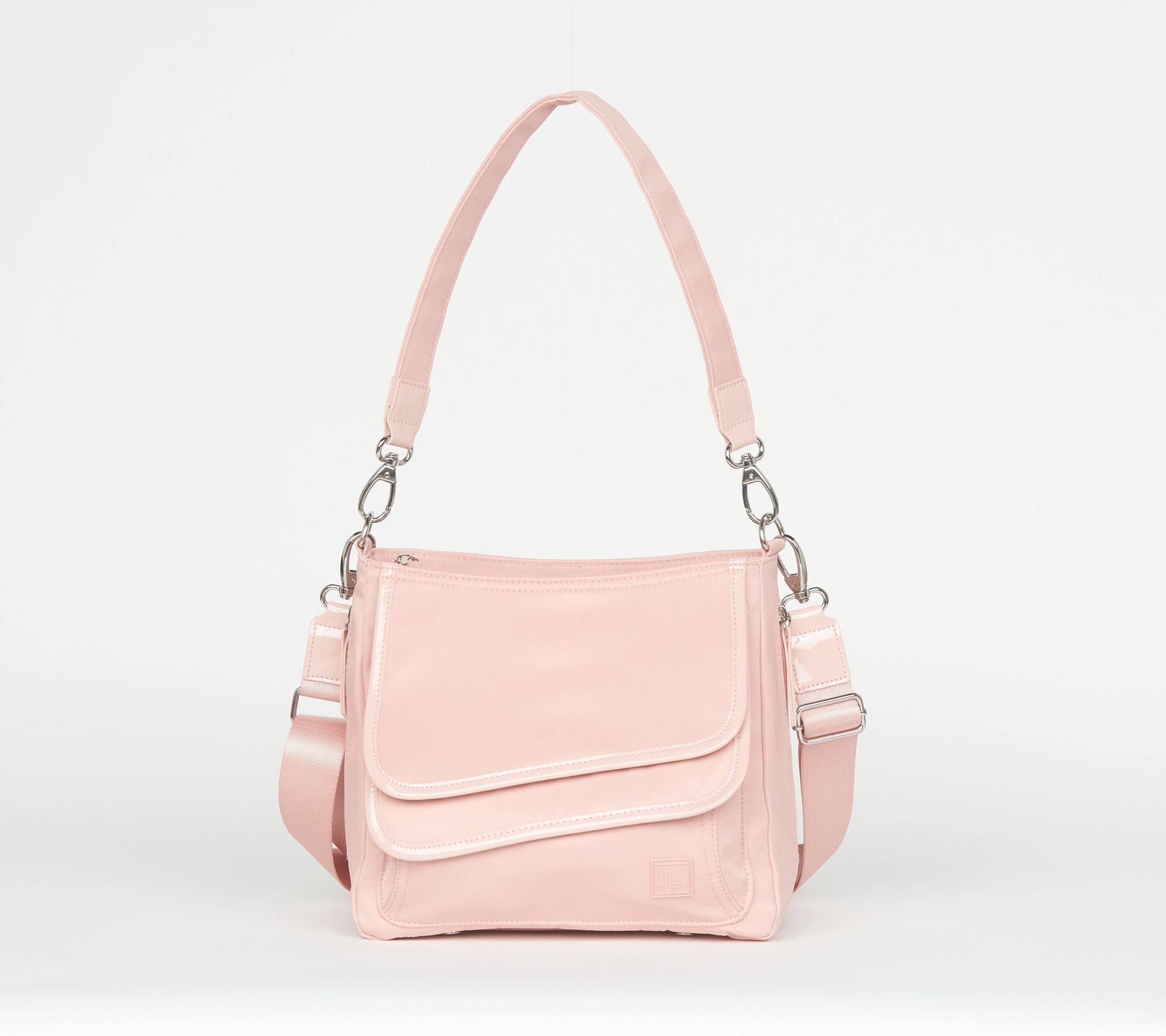 IHKWIP The Savvy Patent Trimmed Shoulder Bag w/ Crossbody Strap