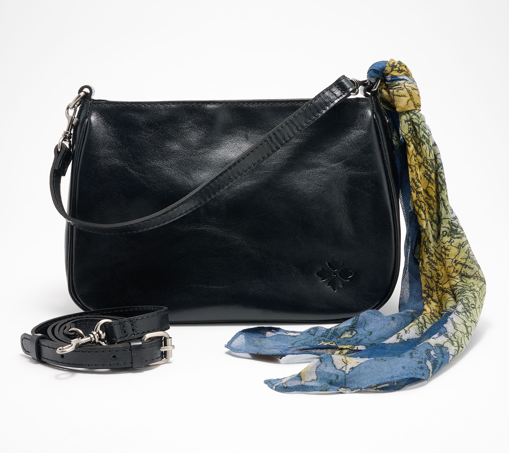 Patricia Nash Ikaria Leather Shoulder Bag with Crossbody Strap