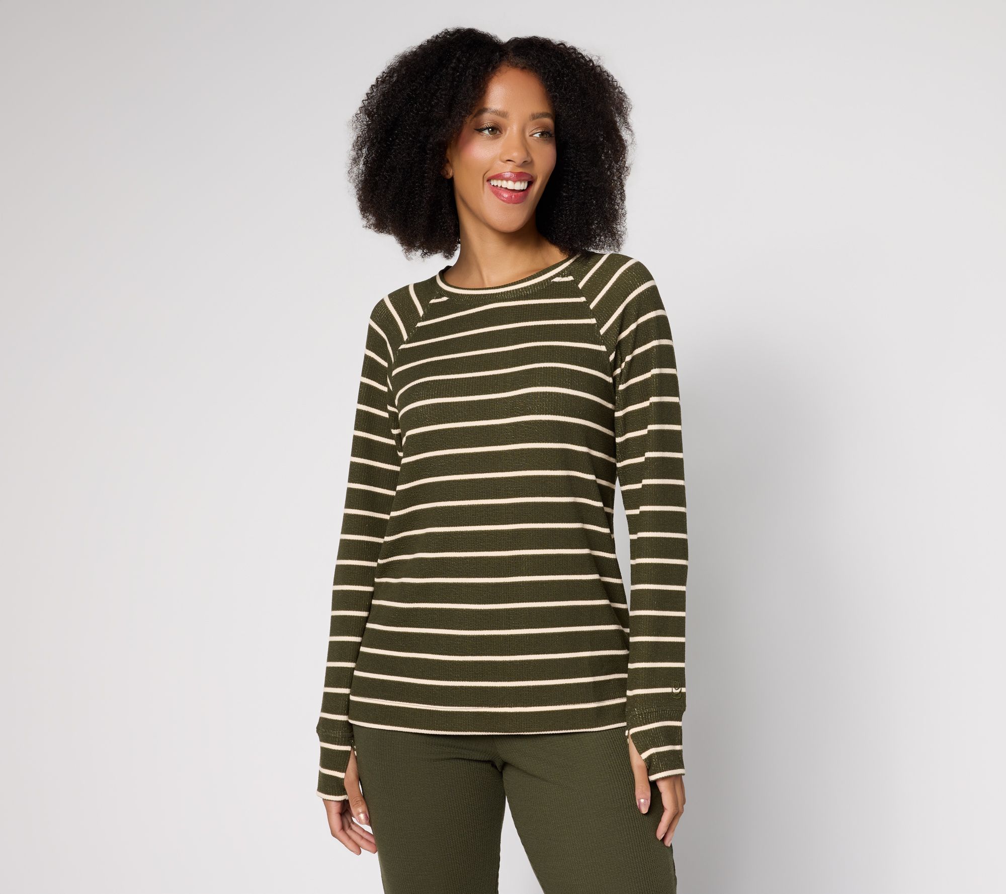 Cuddl Duds Soft Rib Crewneck Pullover