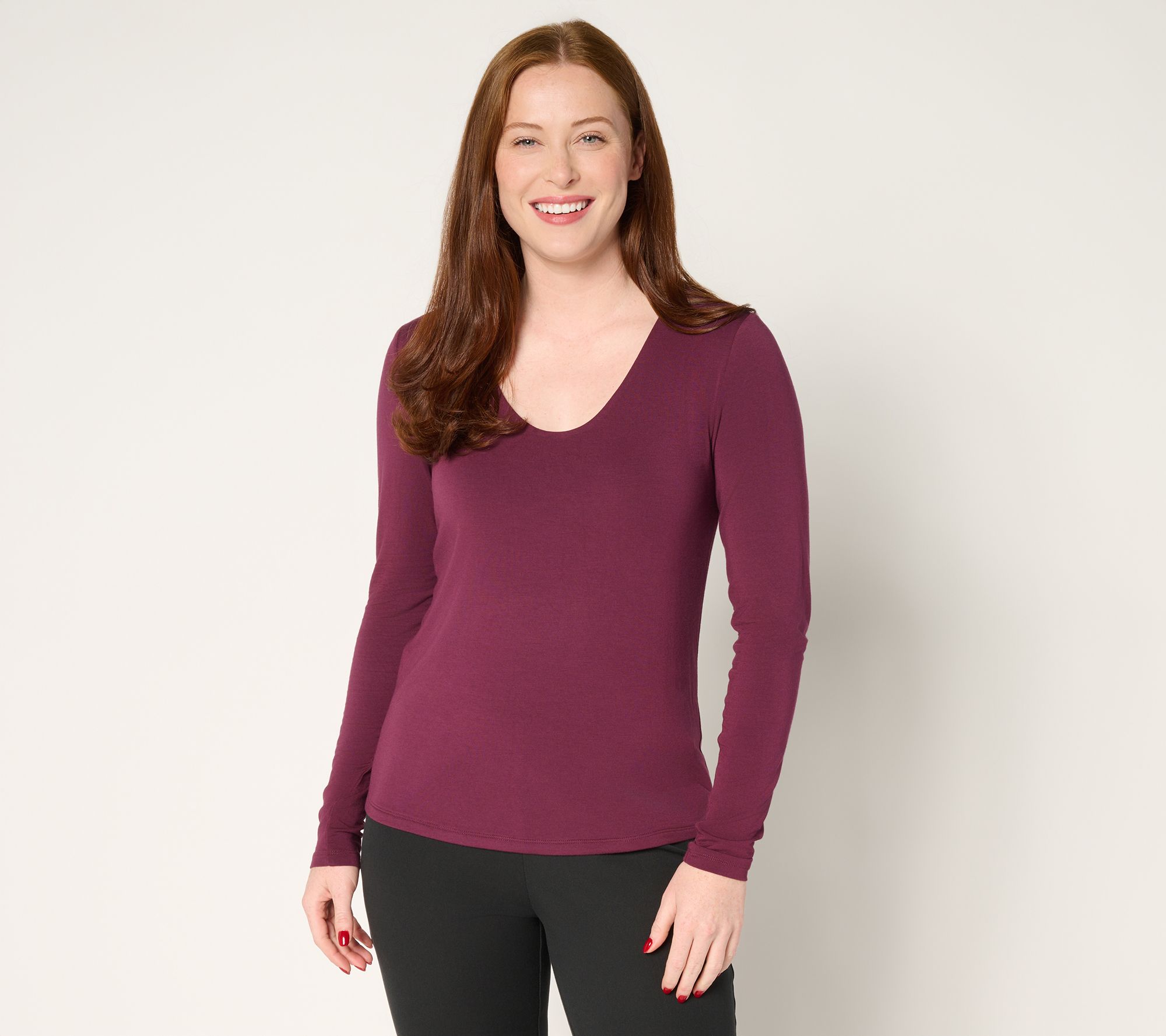 Joan Rivers Wardrobe Builders ButterSoft Long Sleeve Top