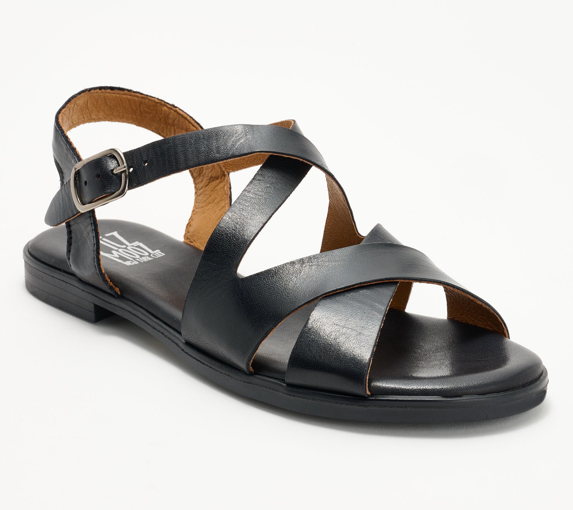 "As Is" Miz Mooz Leather Crossover Sandals - Lilium