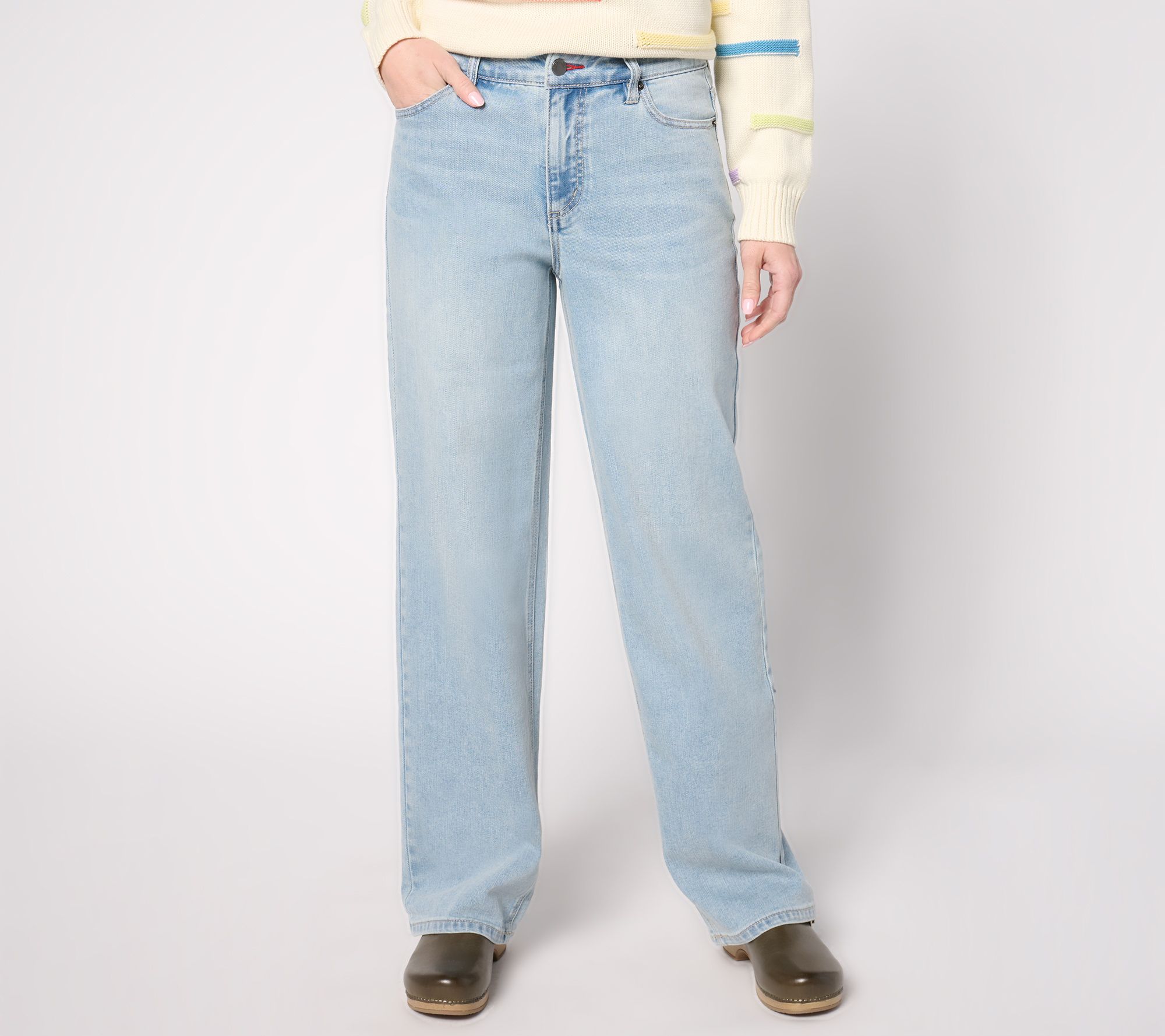"As Is" Peace Love World Regular Mid- Rise Boyfriend Jean - Denim