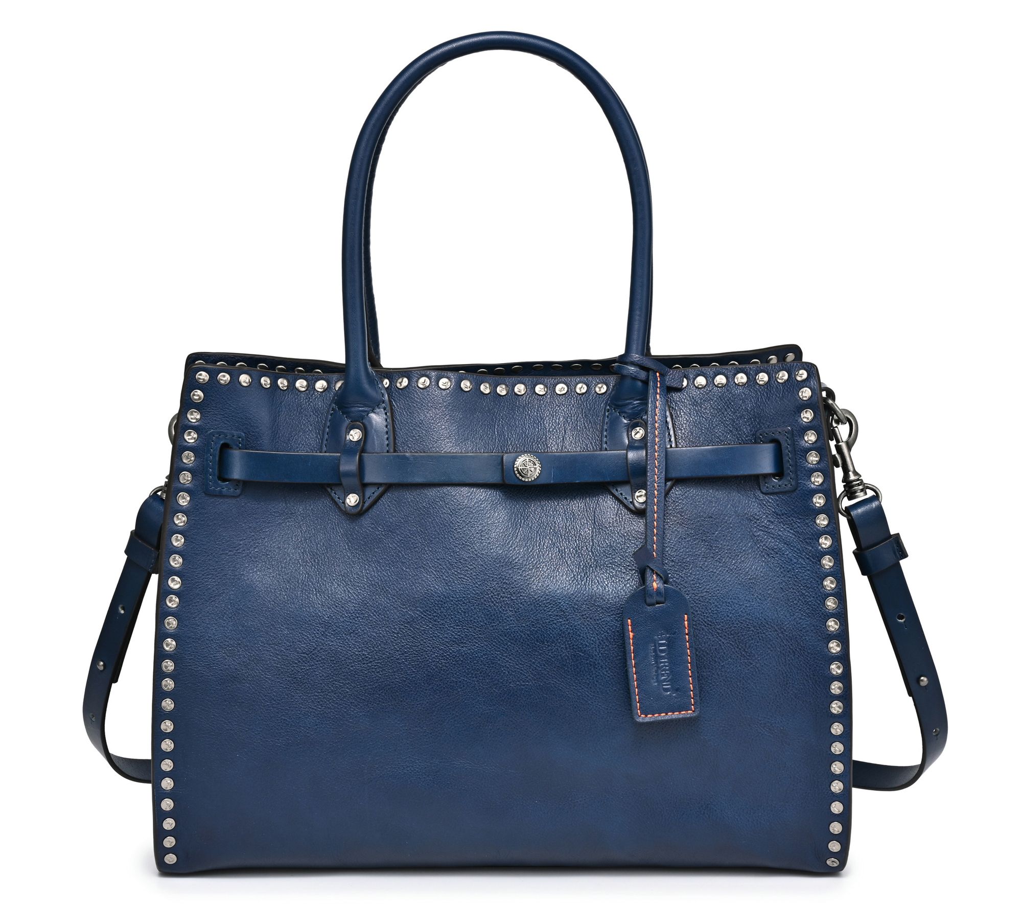 Old Trend Westland Leather Satchel with Detachable Strap