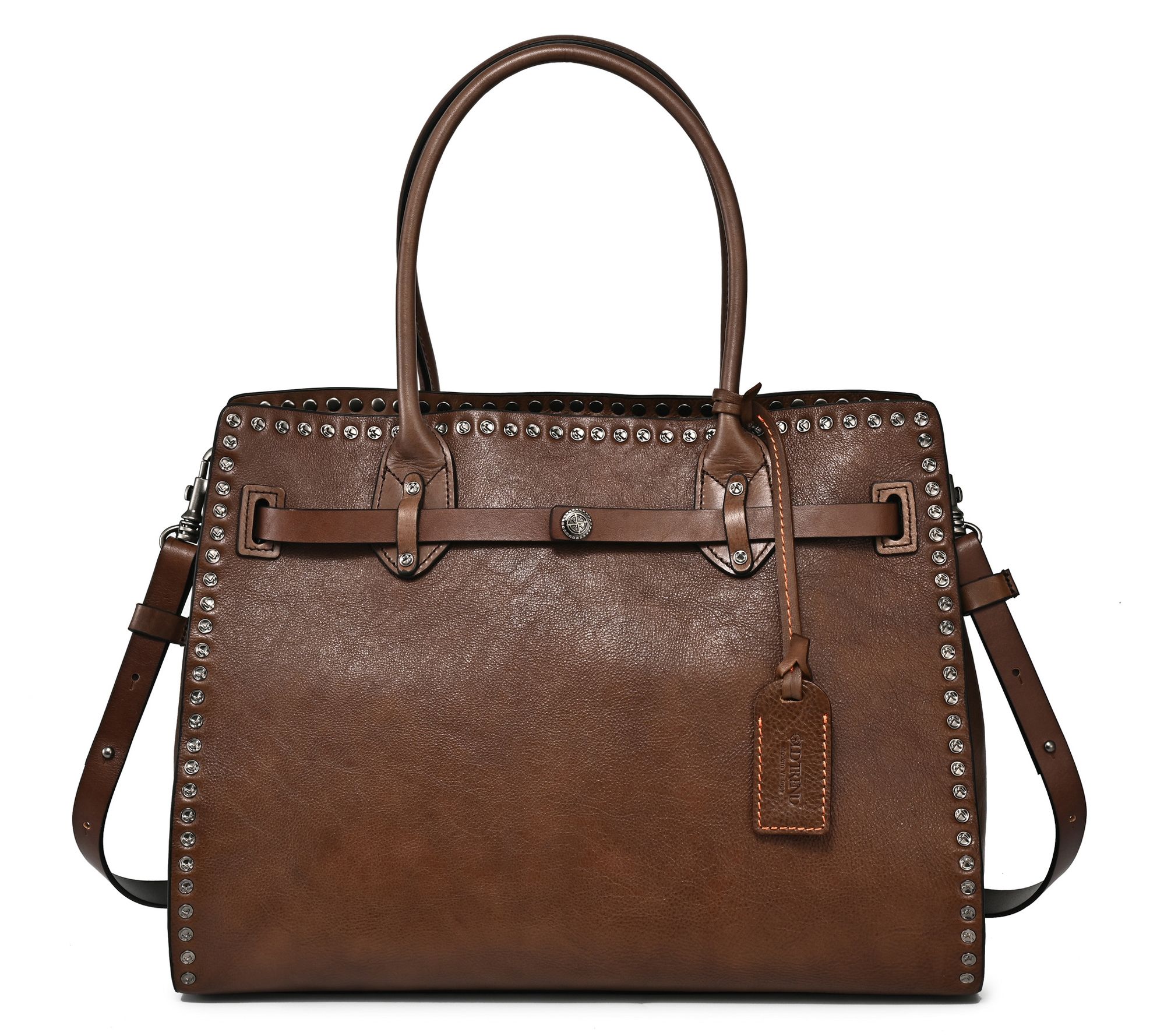 Old Trend Westland Leather Satchel with Detachable Strap