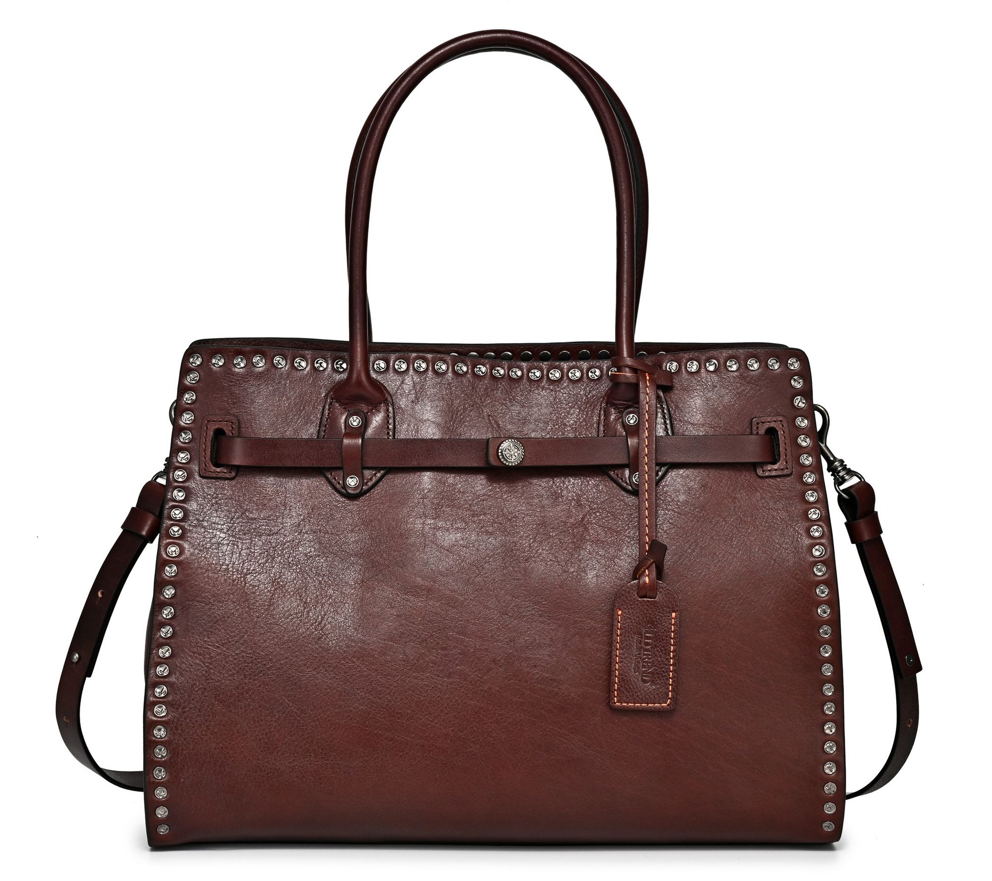 Old Trend Westland Leather Satchel with Detachable Strap
