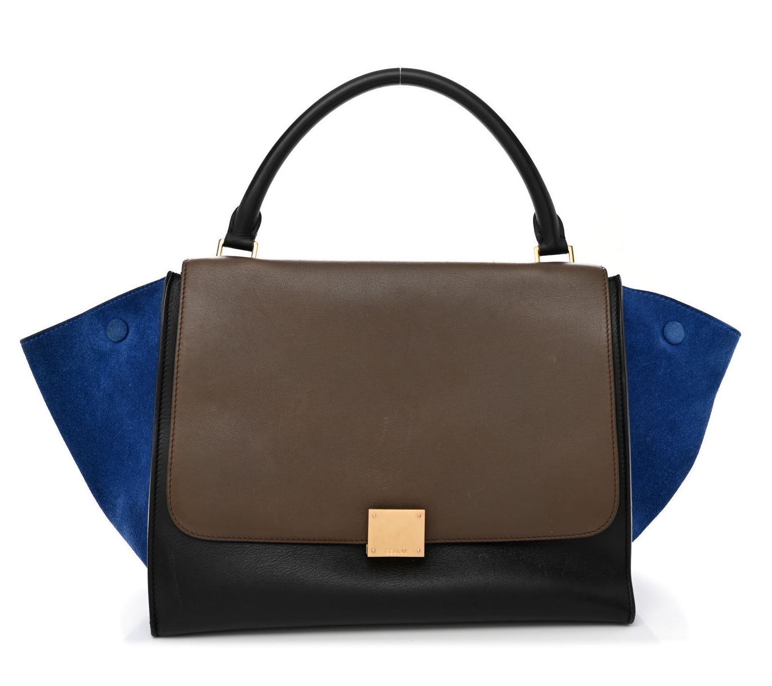 Pre-Owned Celine Tri-Color Trapeze Medium Brown