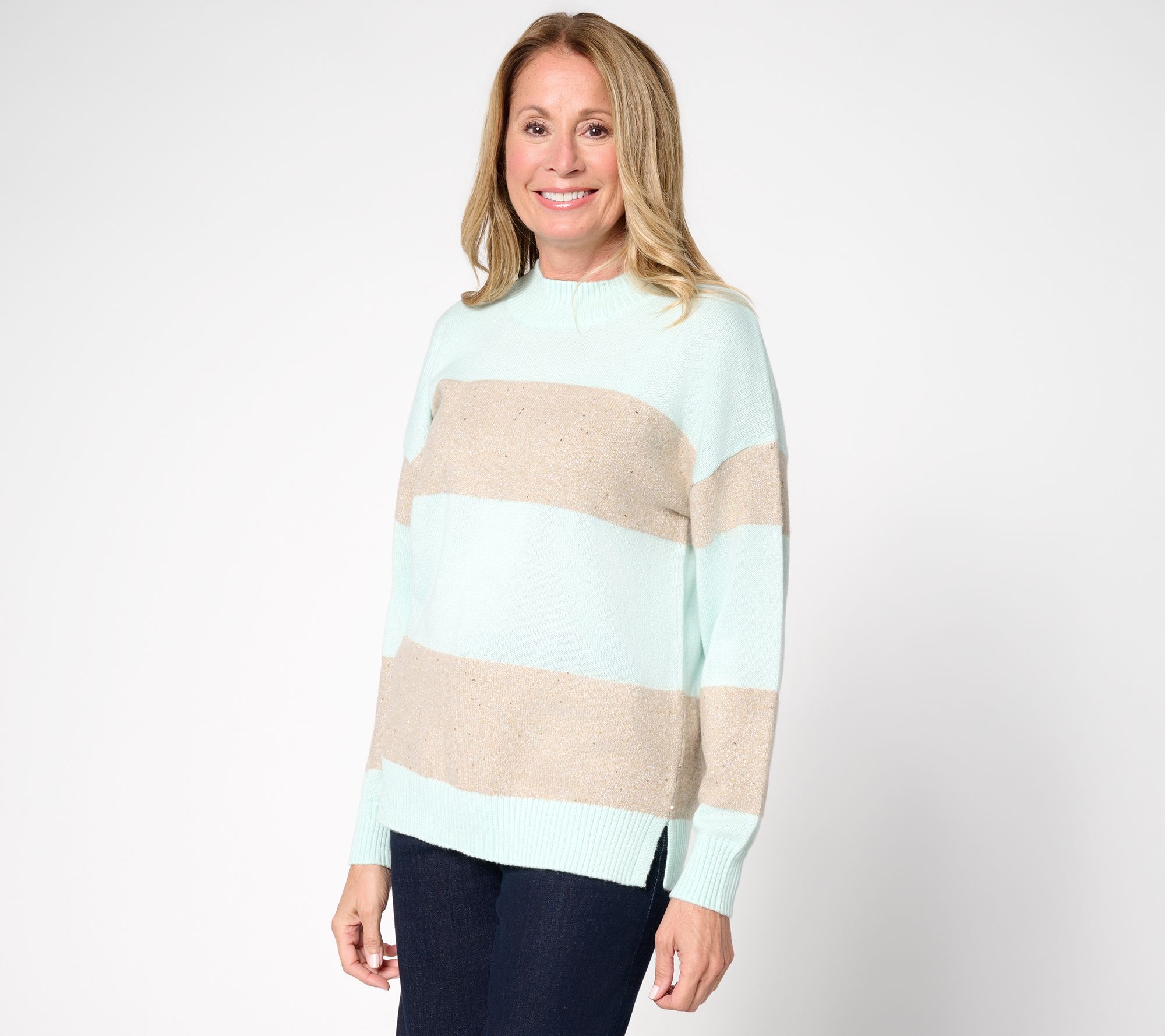 Jingle Belles by Kim Gravel Sugarplum Sparkle Striped Sweater