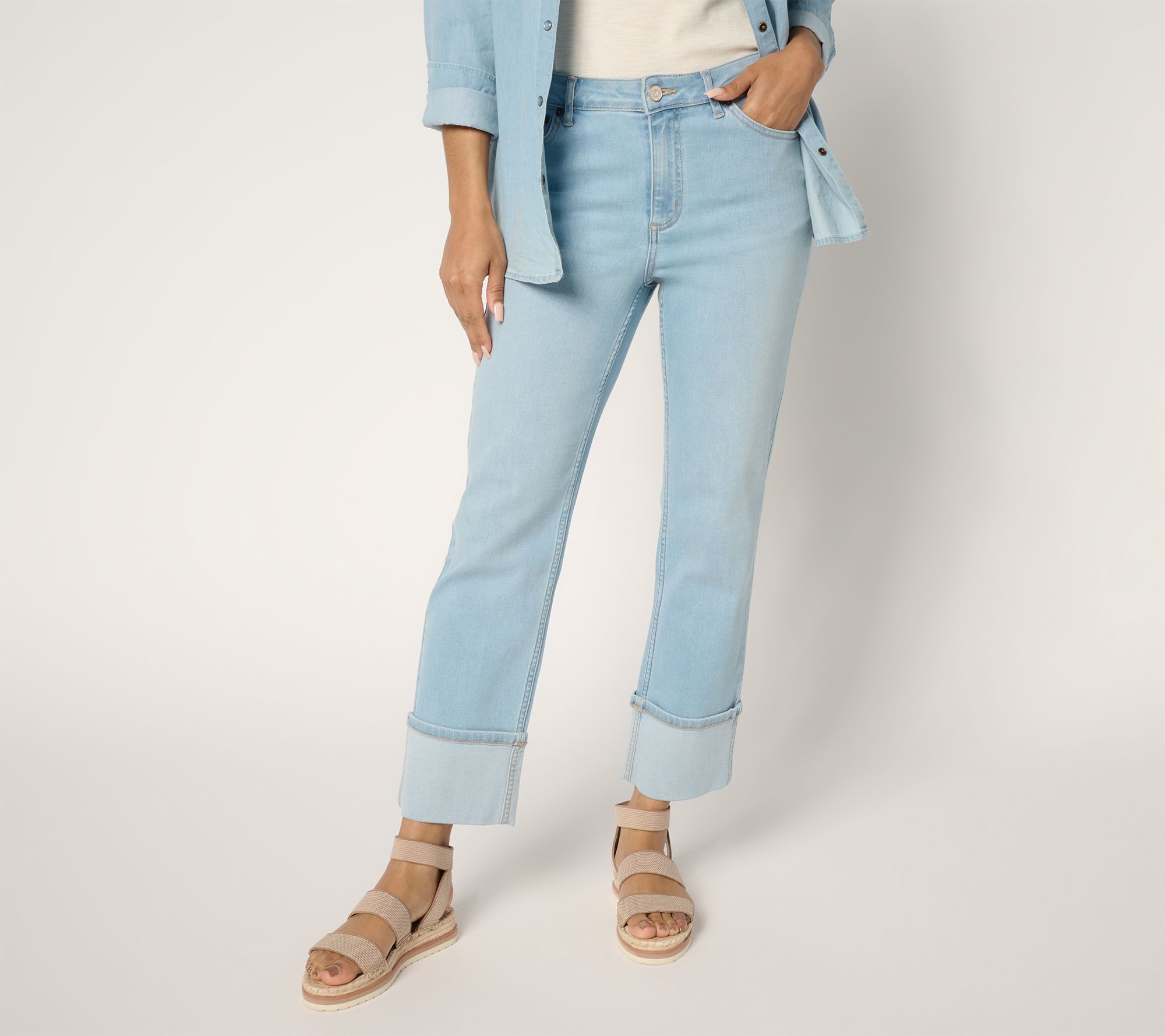 "As Is" Martha Stewart Signature Reg Indigo Straight Leg Jeans