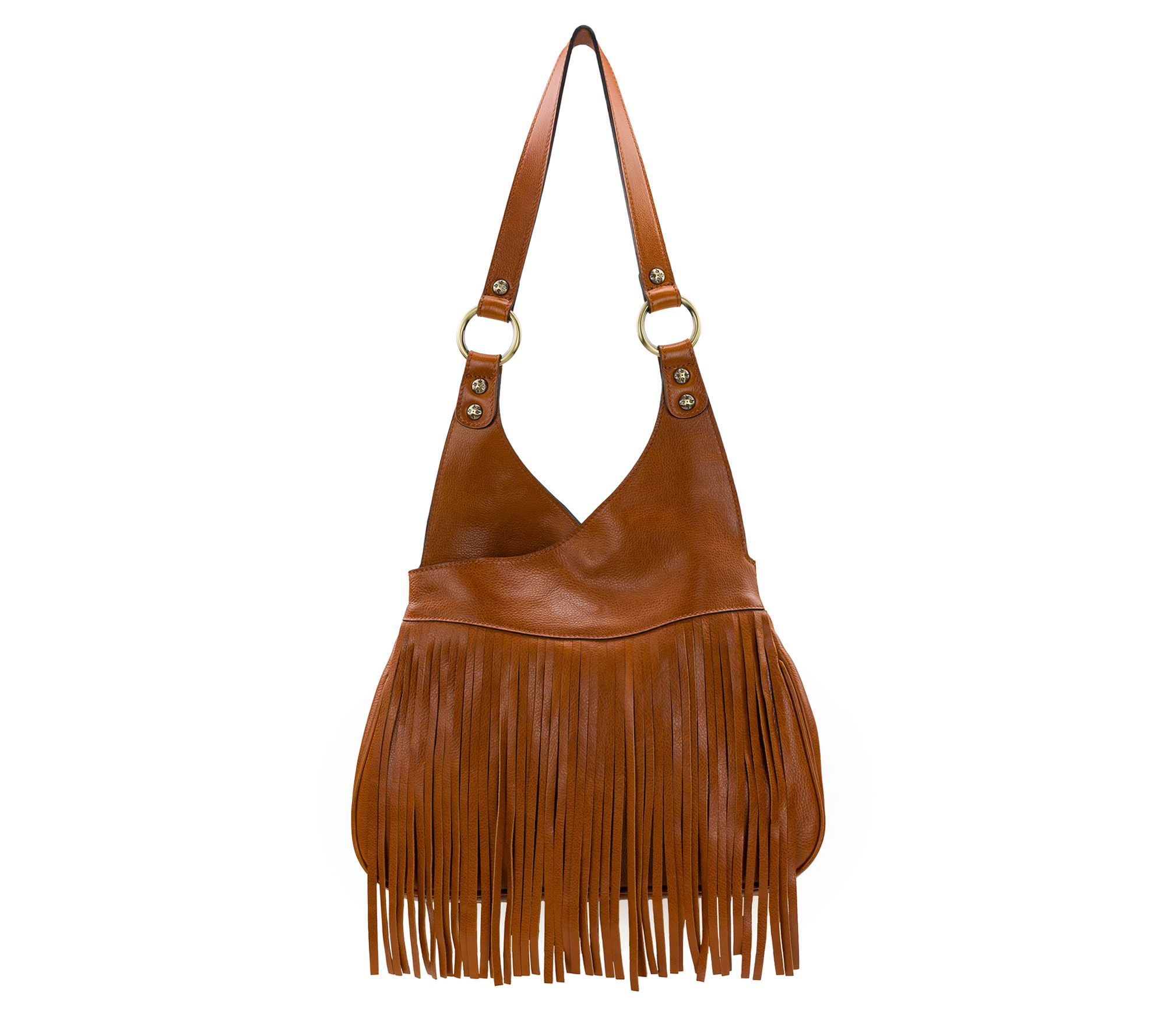Patricia Nash Pienza Leather Fringe Shoulder Bag