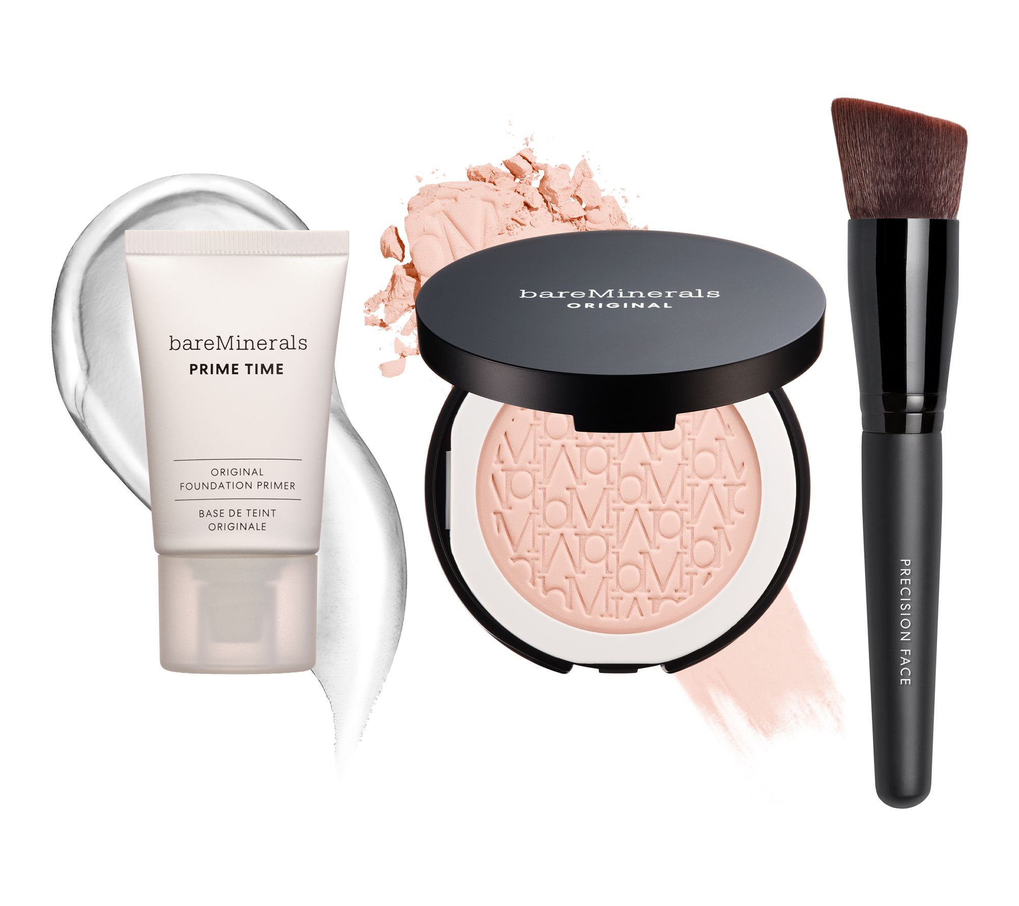  bareMinerals Original Pressed Powder Foundation Primer & Brush