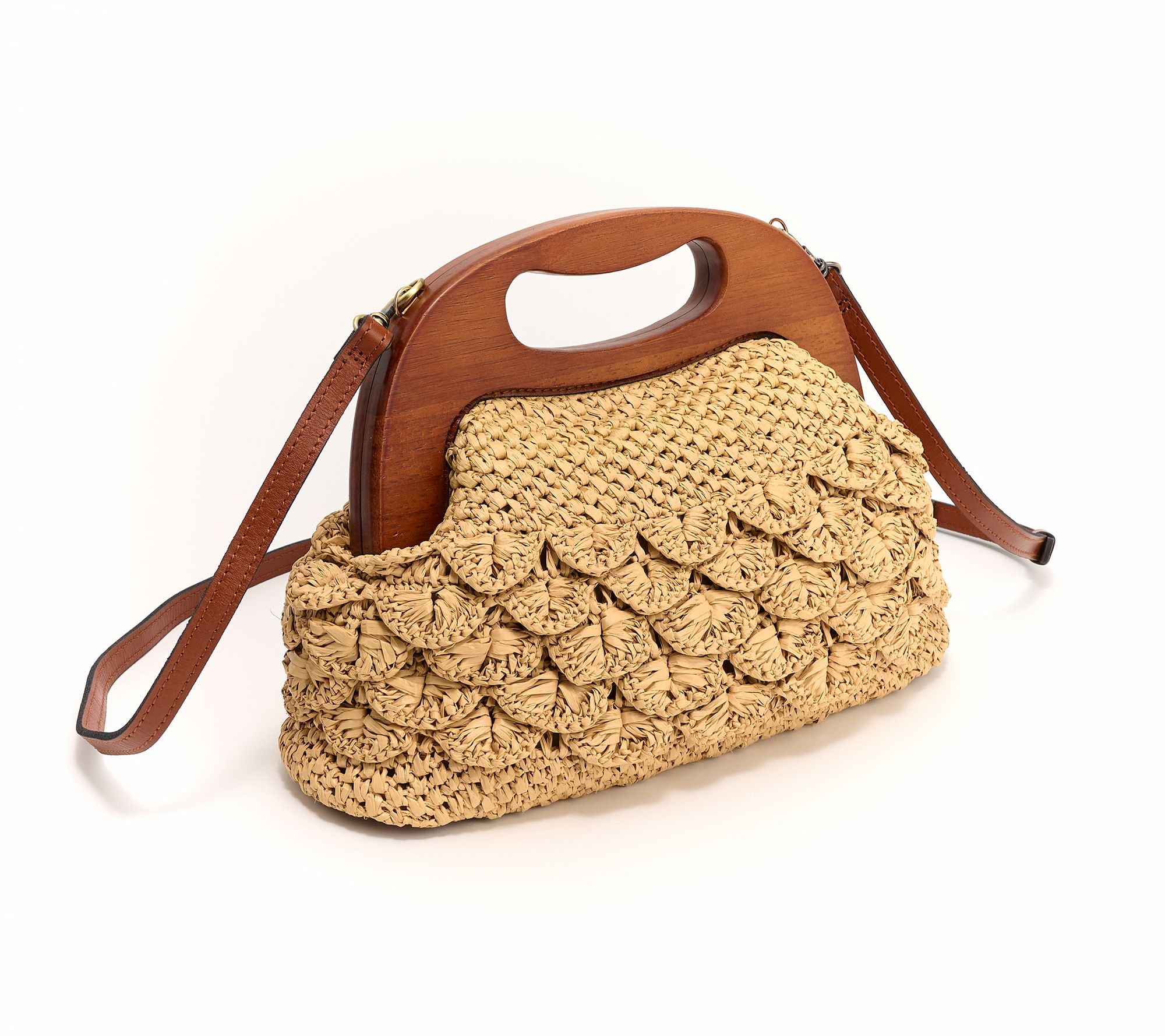 Patricia Nash Sandrine Wooden Frame Top Handle Crossbody