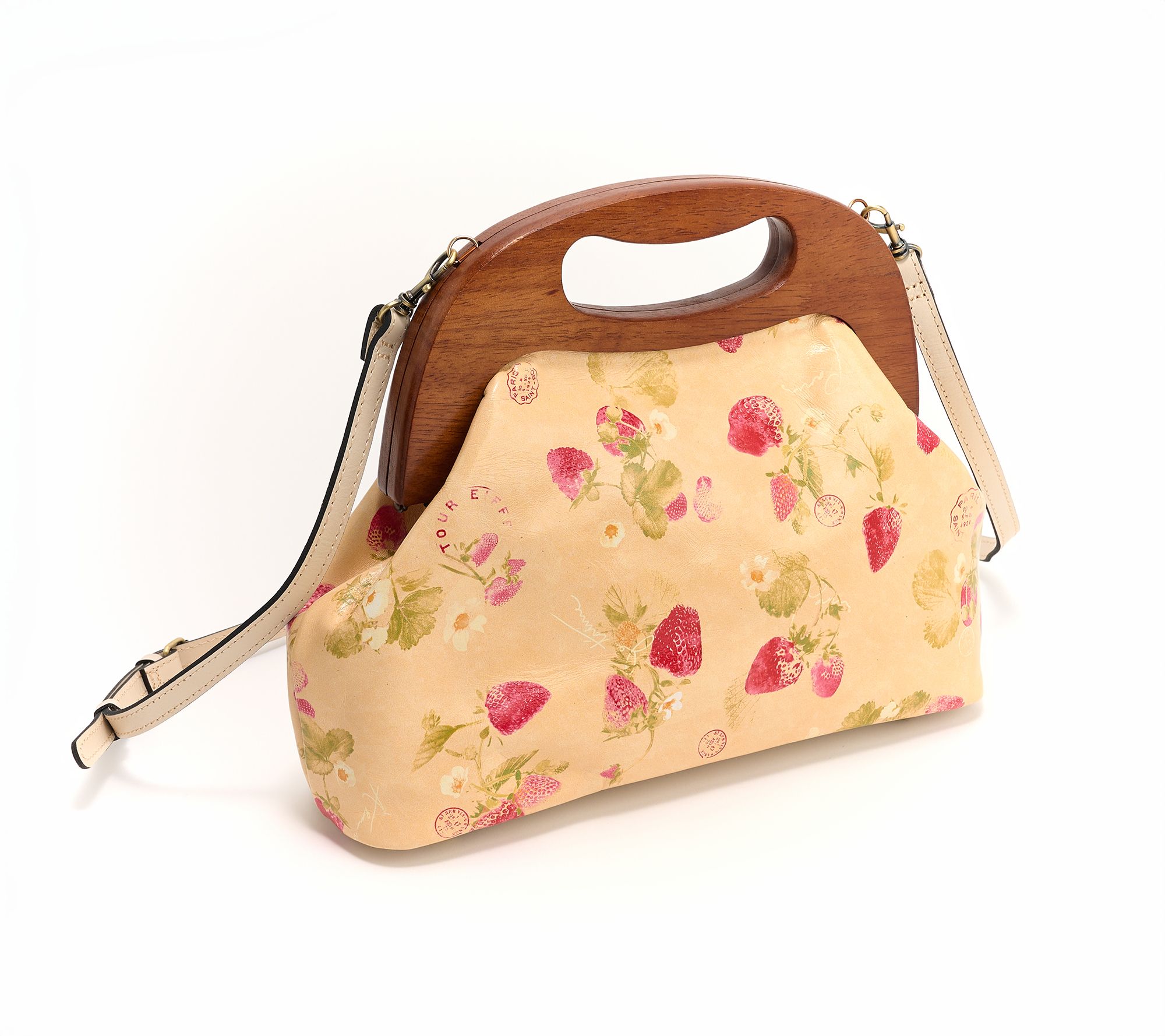 Patricia Nash Sandrine Wooden Frame Top Handle Crossbody