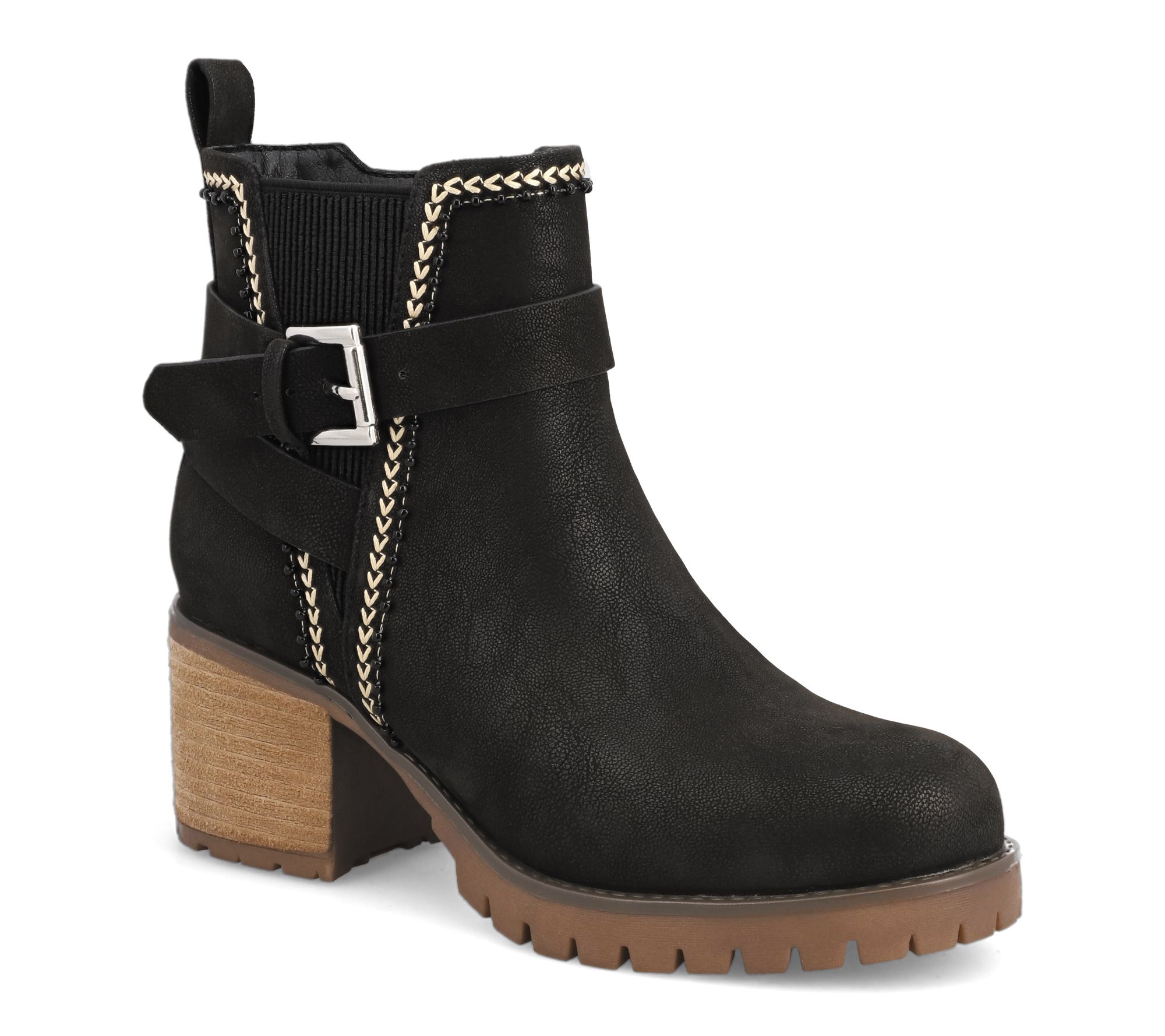 MIA Stitched Detailing Ankle Booties - Fausta