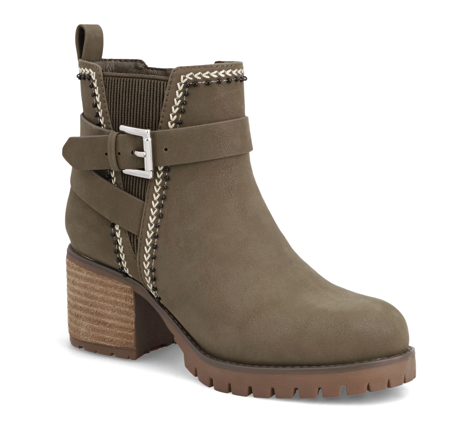 MIA Stitched Detailing Ankle Booties - Fausta