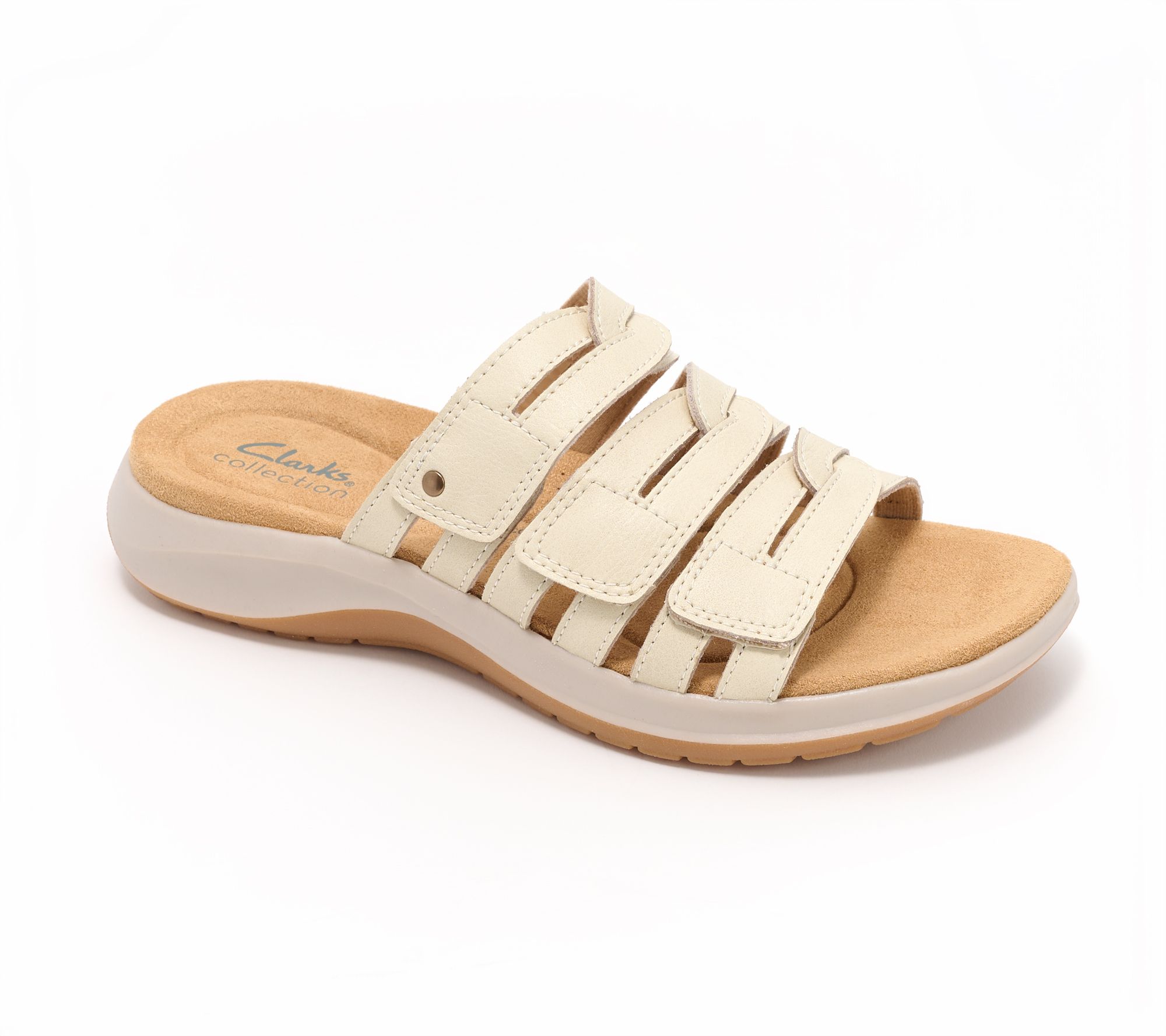 Clarks Collection Leather Slide sandals-Maelynn Abby