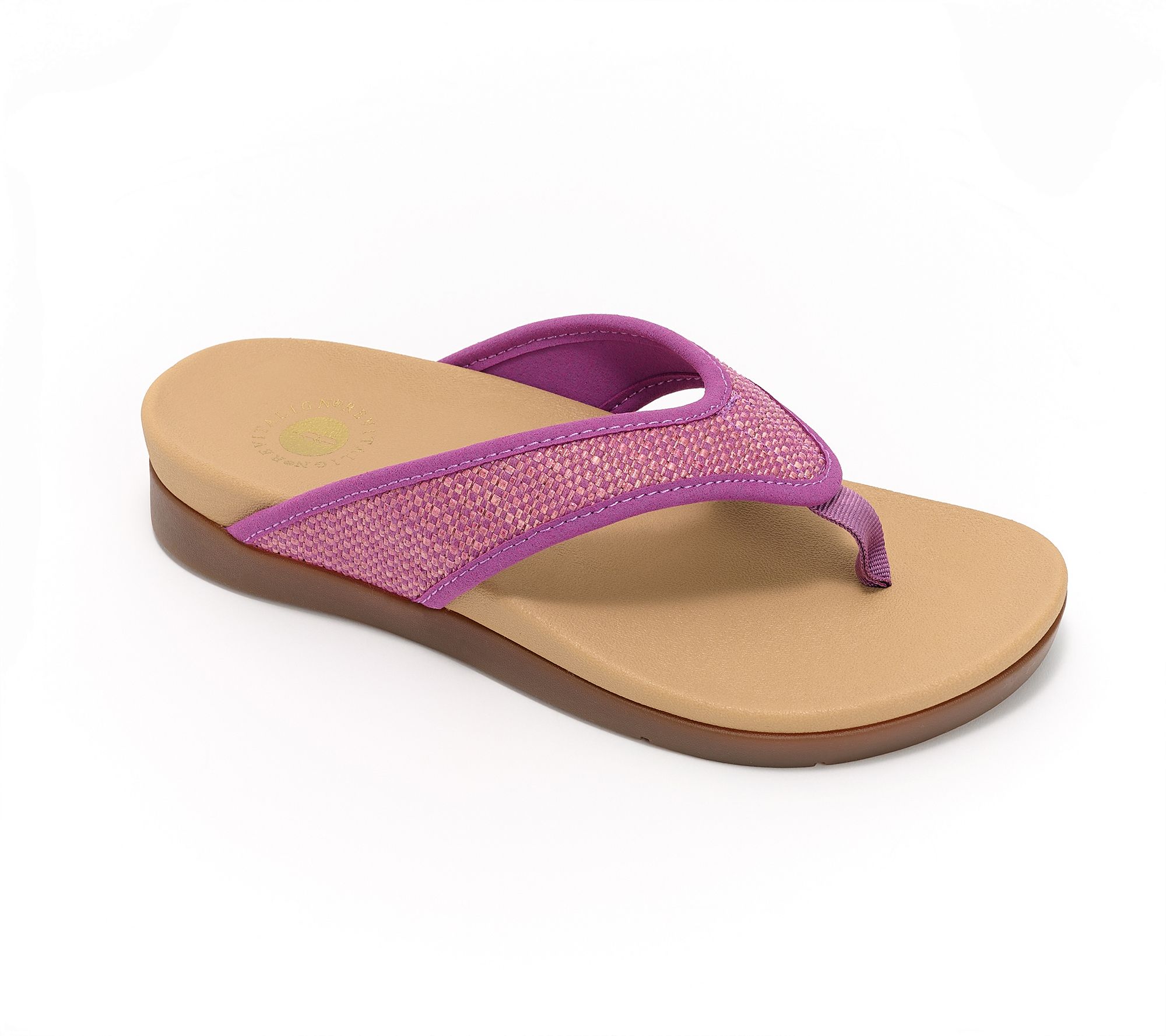 Revitalign Orthotic Raffia Thong Sandals - Shoreline