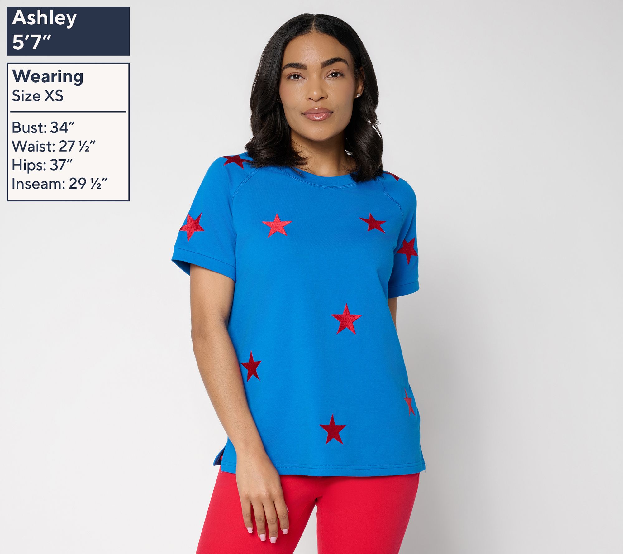 Liberty Belles by Kim Gravel French Terry Star Power Short Sleeve