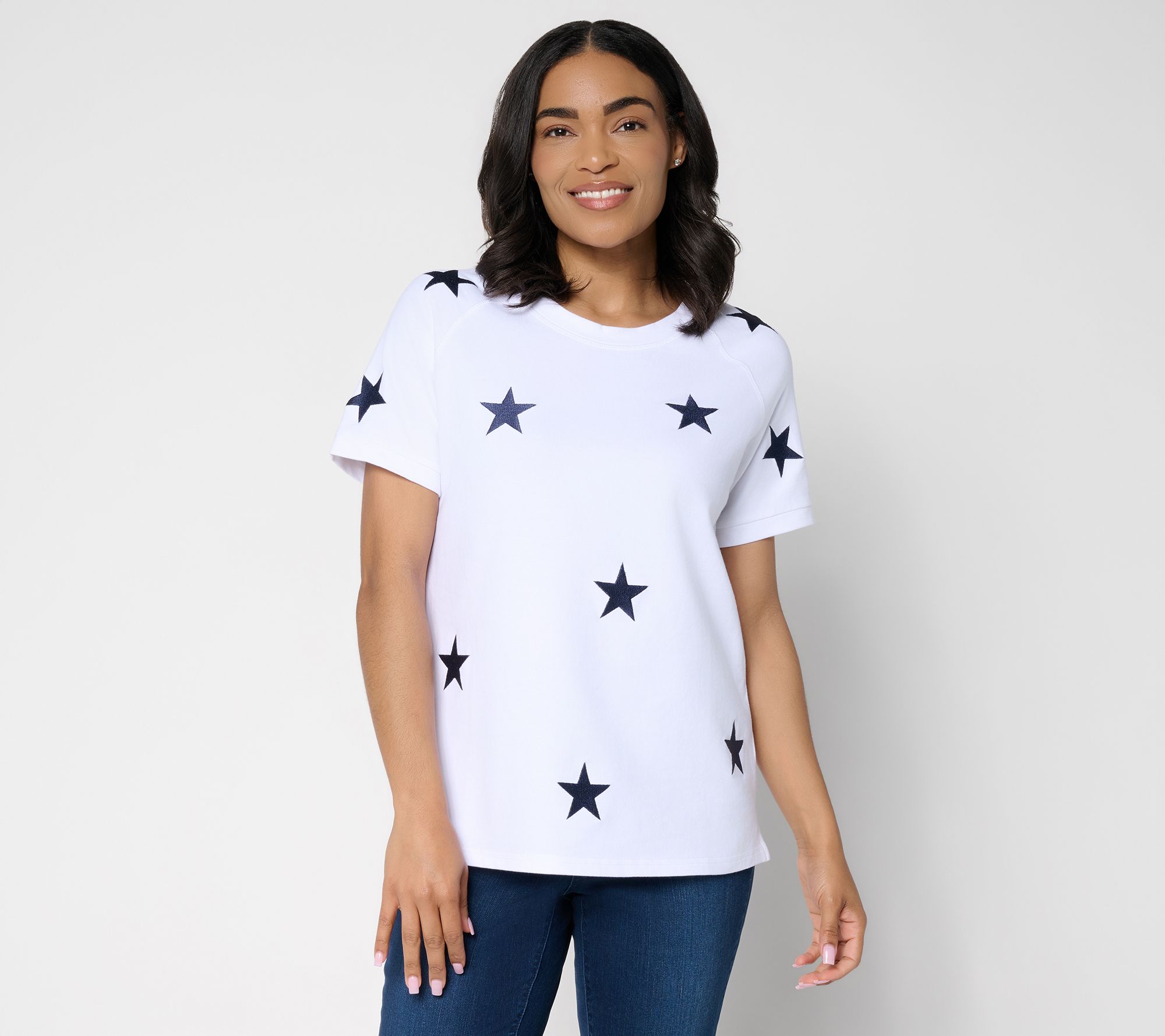 Liberty Belles by Kim Gravel French Terry Star Power Short Sleeve