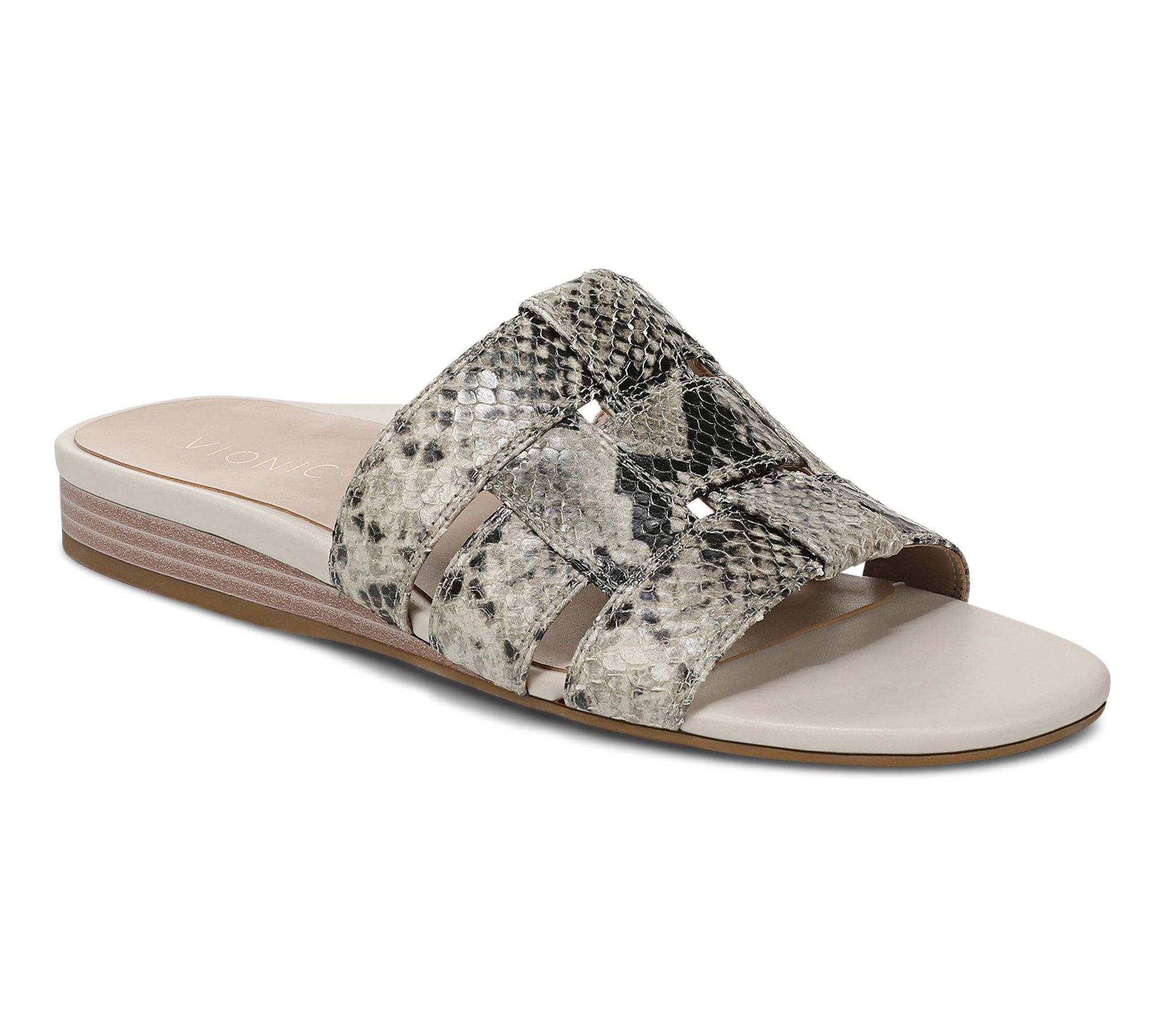 Vionic Leather Slide Sandals - Glendora