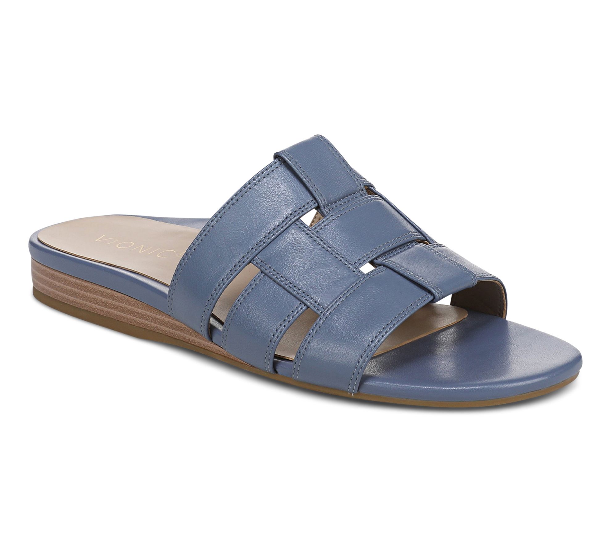 Vionic Leather Slide Sandals - Glendora