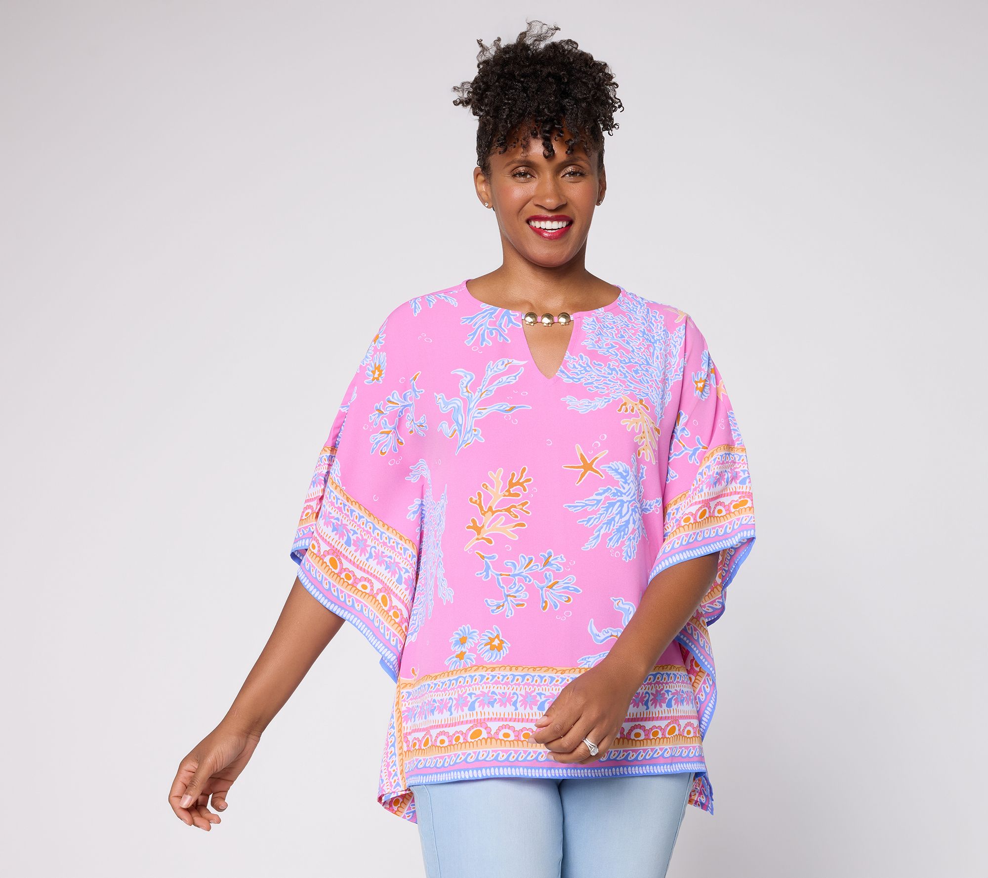 Belle Beach by Kim Gravel Beyond the Sea Poncho