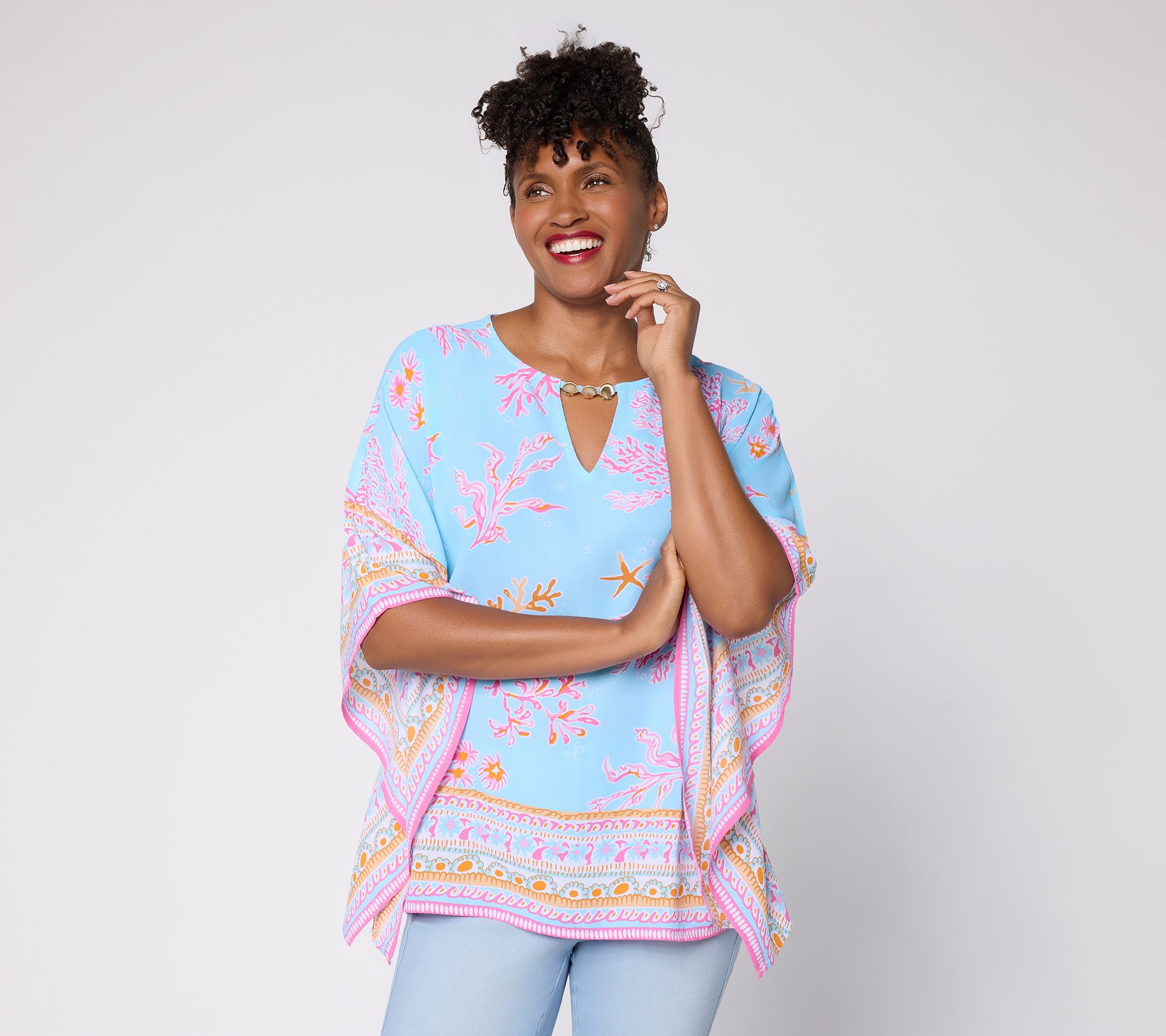 Belle Beach by Kim Gravel Beyond the Sea Poncho