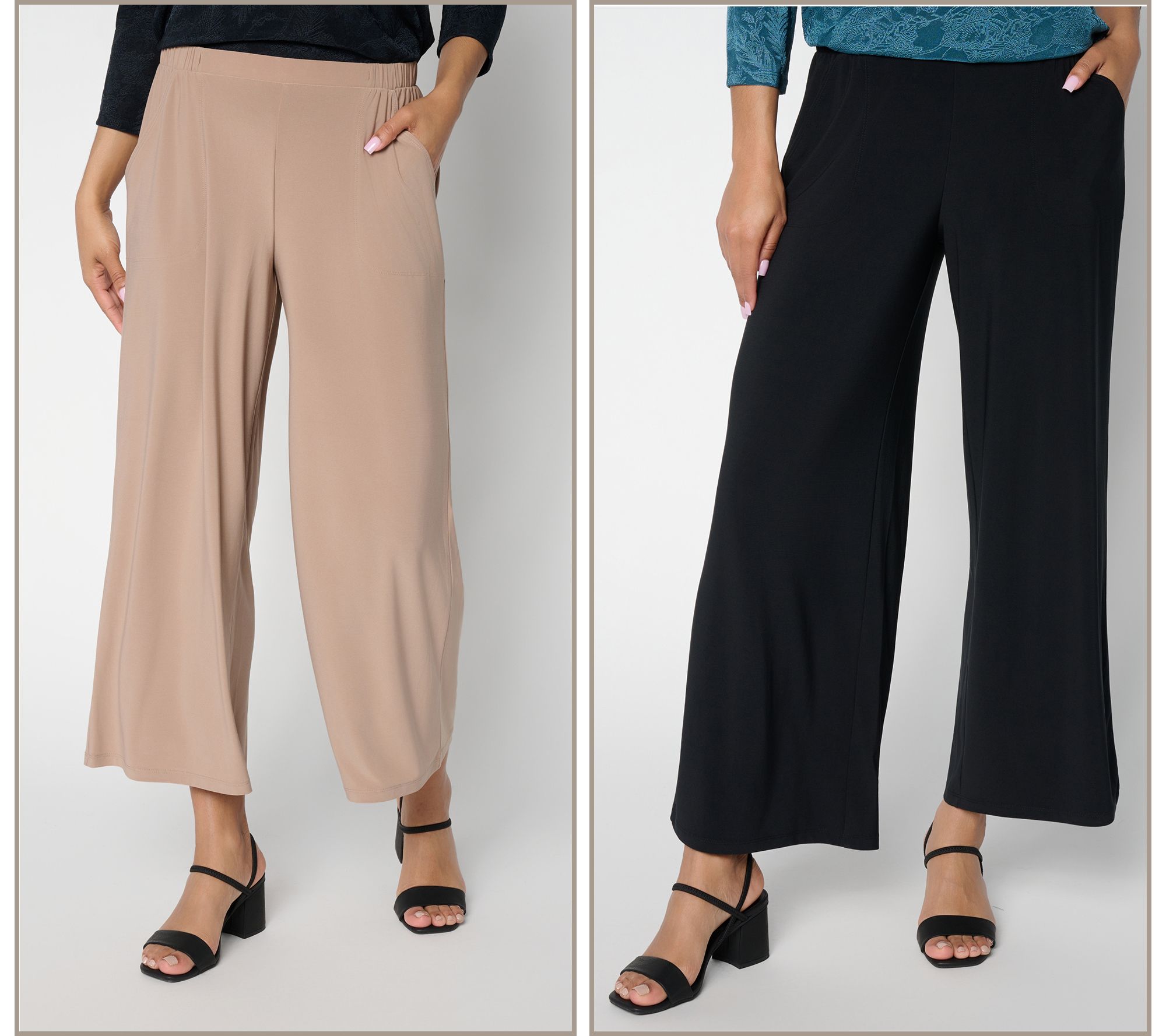 Attitudes by Renee Tall Set of 2 Ankle and Crop Icon Pants