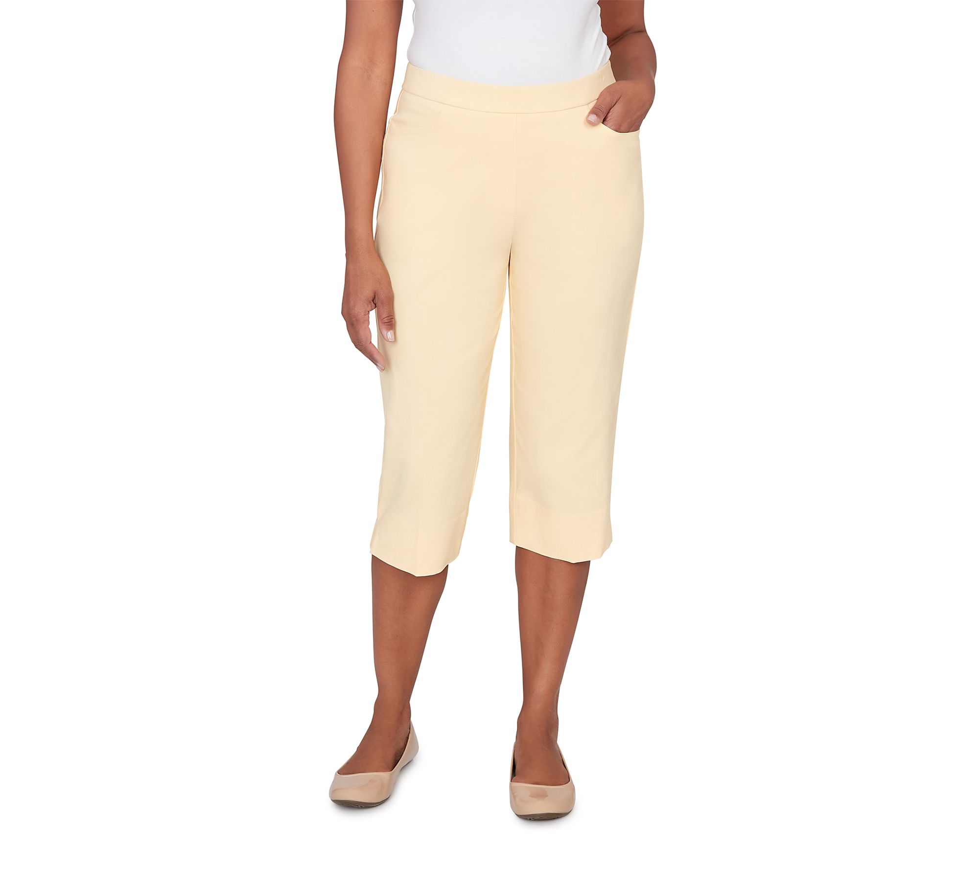 Alfred Dunner Petite Pastel Millenium Allure Clamdigger Pant