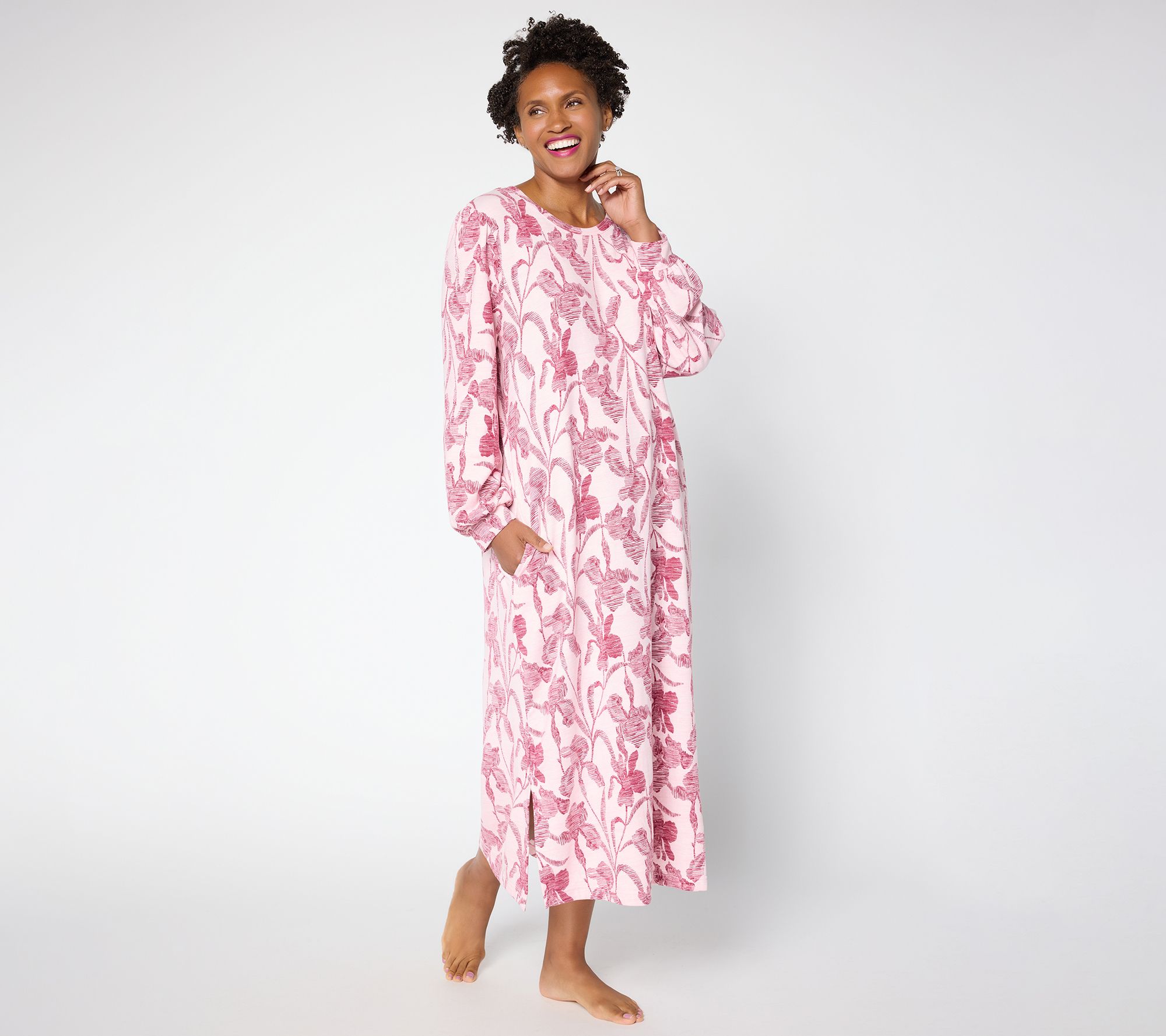 "As Is" Stan Herman Double Brushed Sweater Knit Maxi Dress